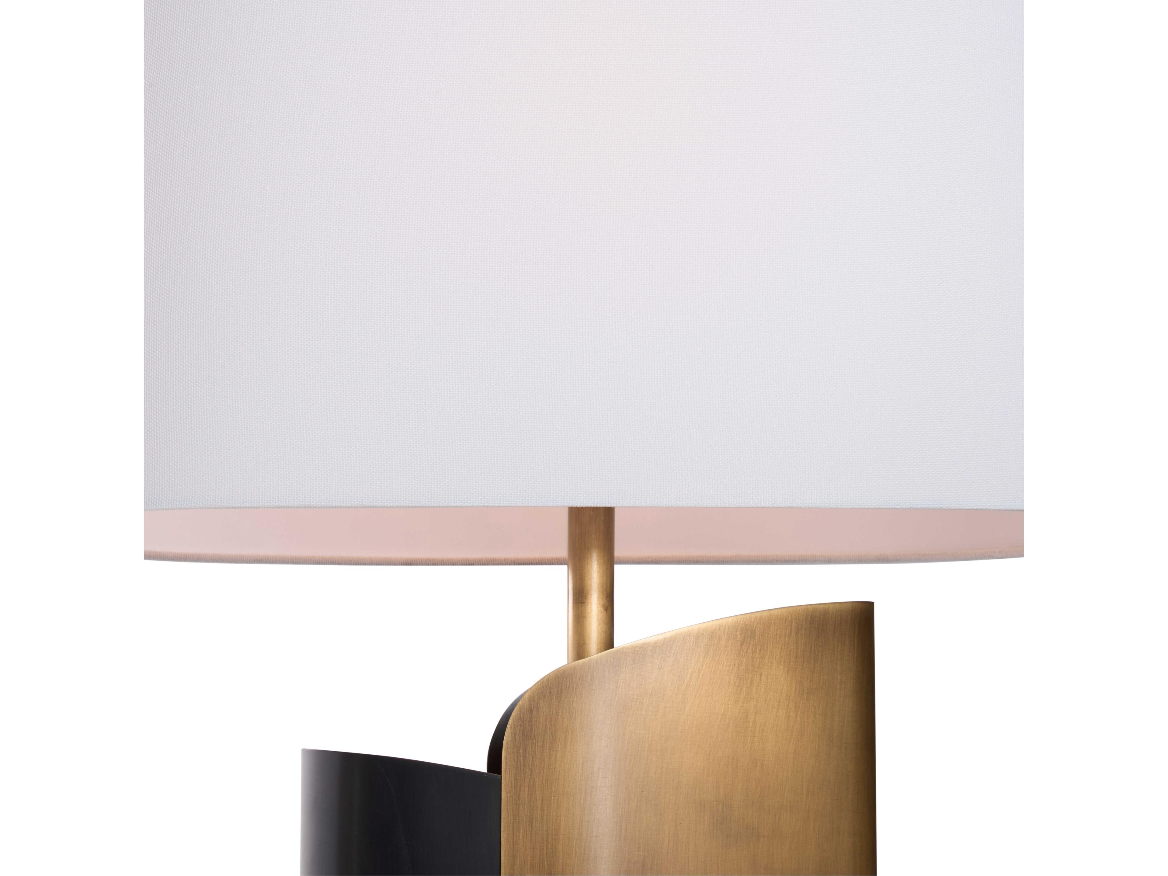 Wildwood Gold Linen Black Table Lamp