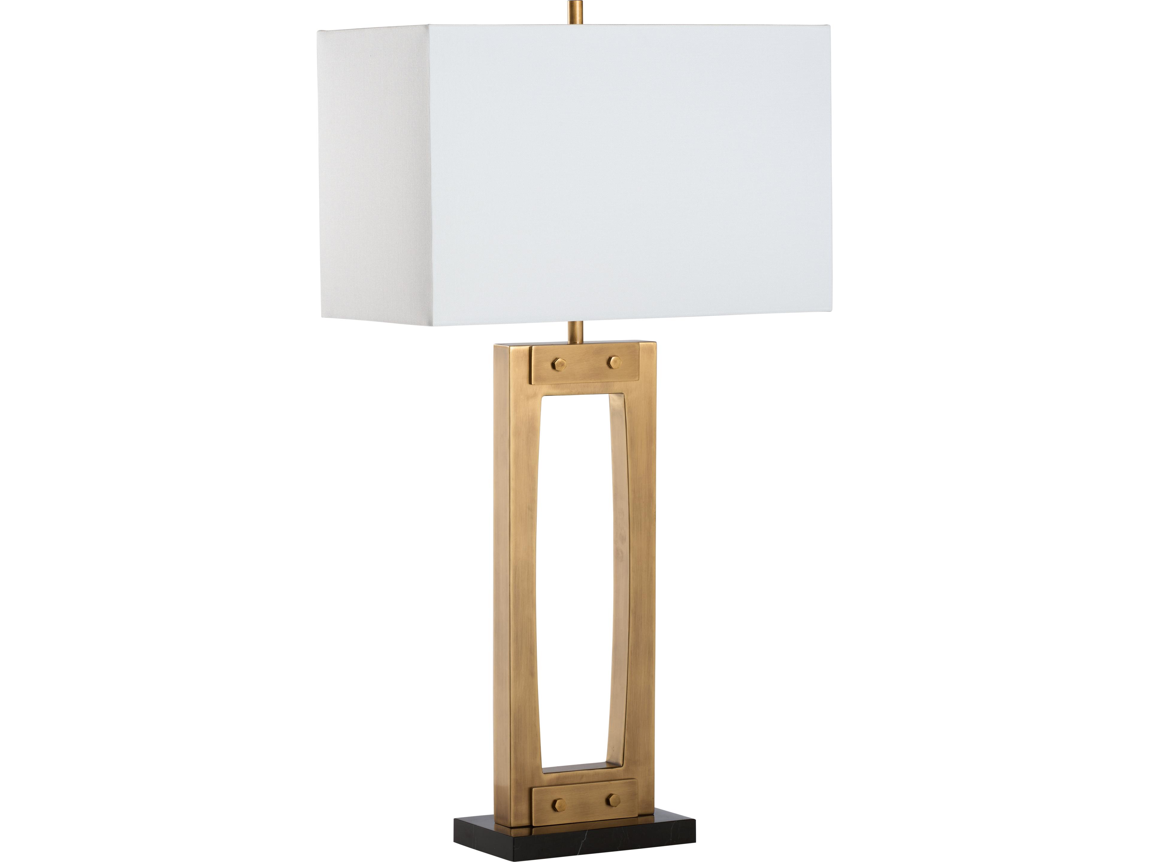 Wildwood Antique Brass Natural Black Buffet Lamp