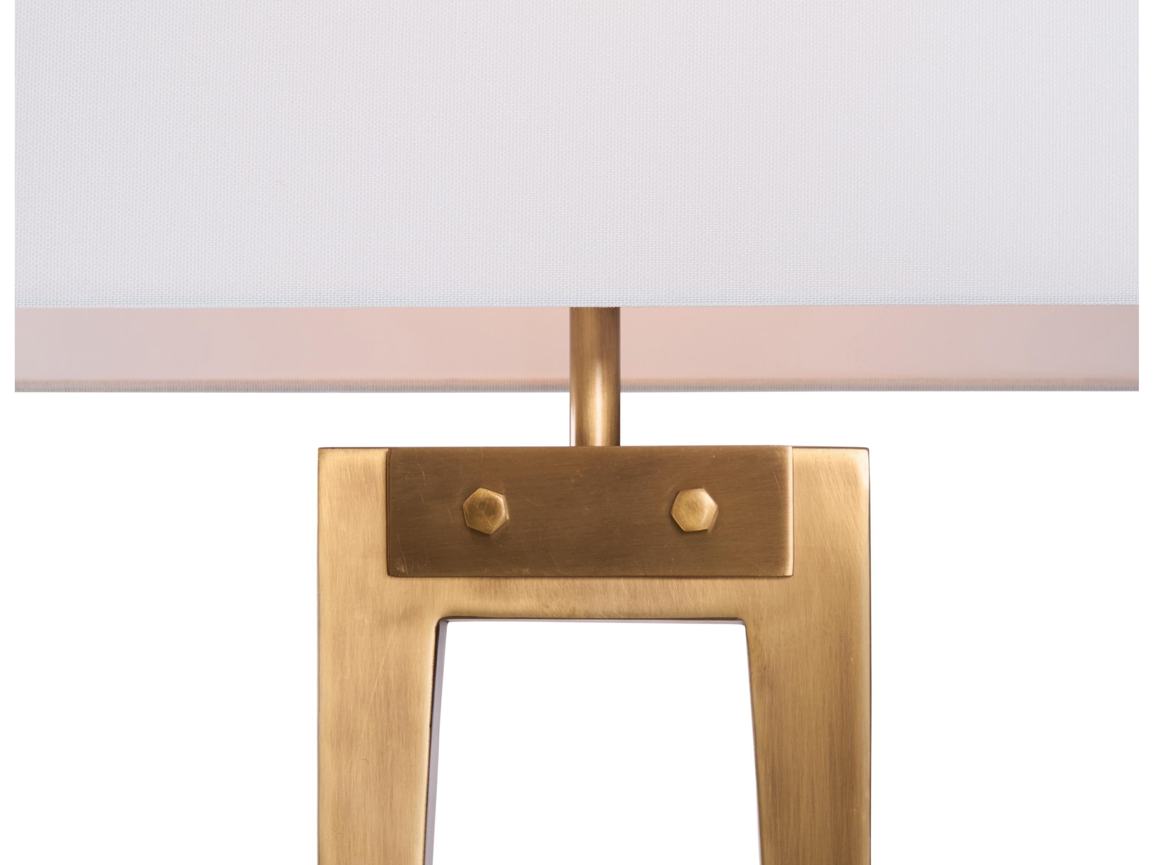 Wildwood Antique Brass Natural Black Buffet Lamp