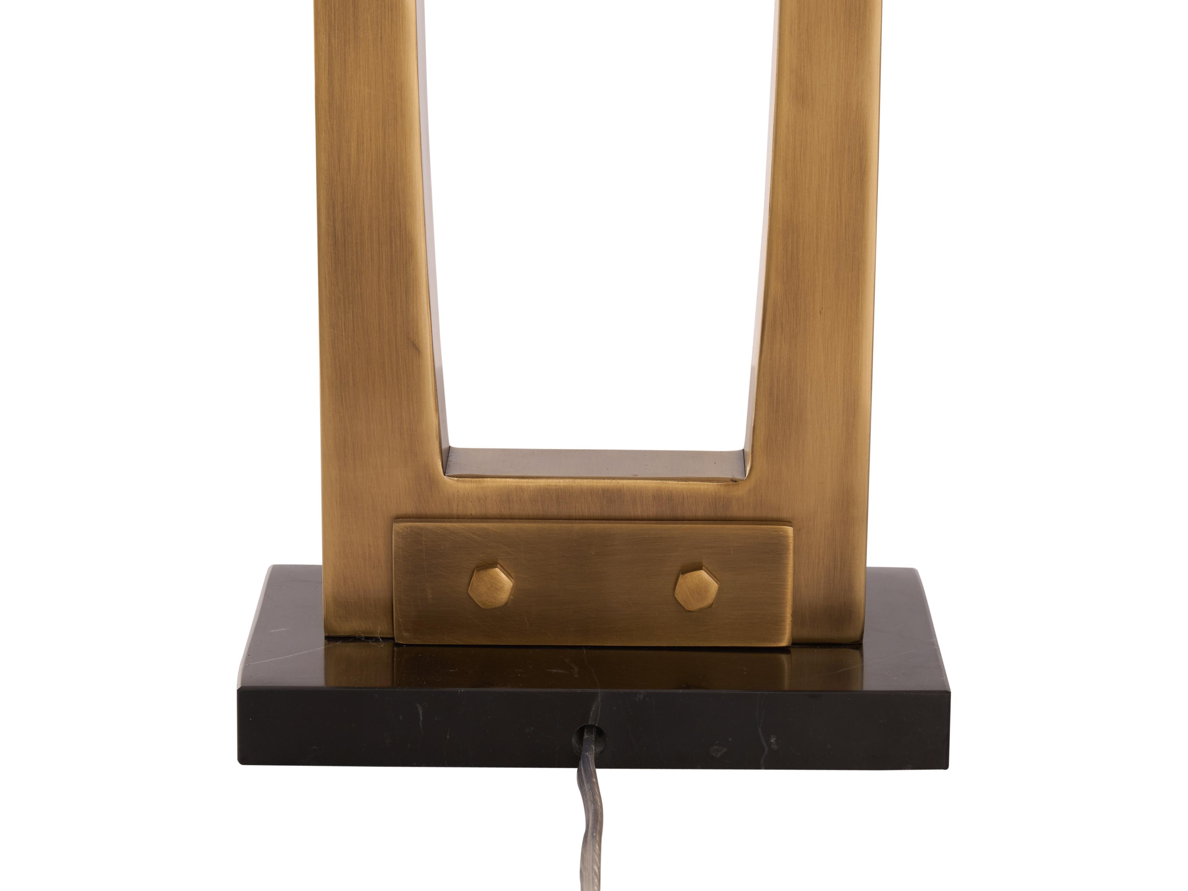 Wildwood Antique Brass Natural Black Buffet Lamp