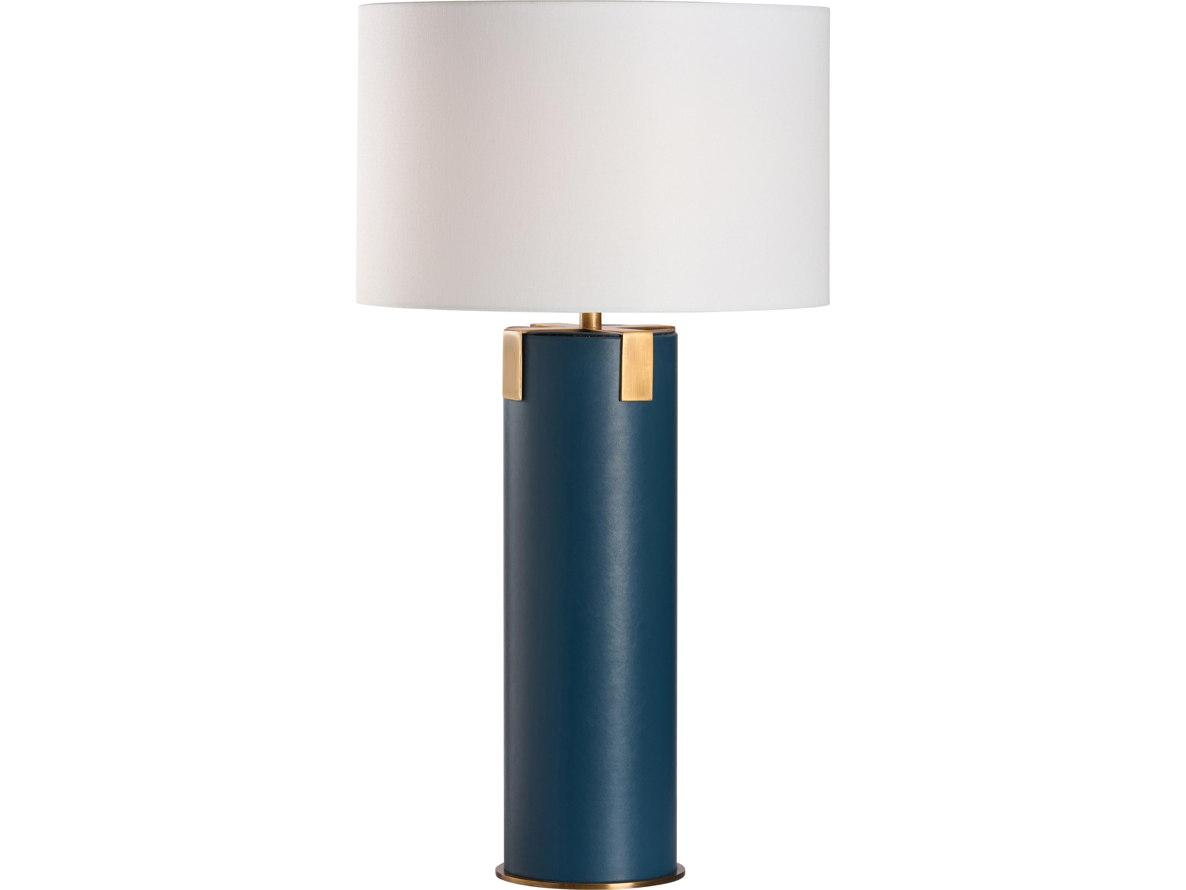Wildwood Blue Antique Brass Table Lamp