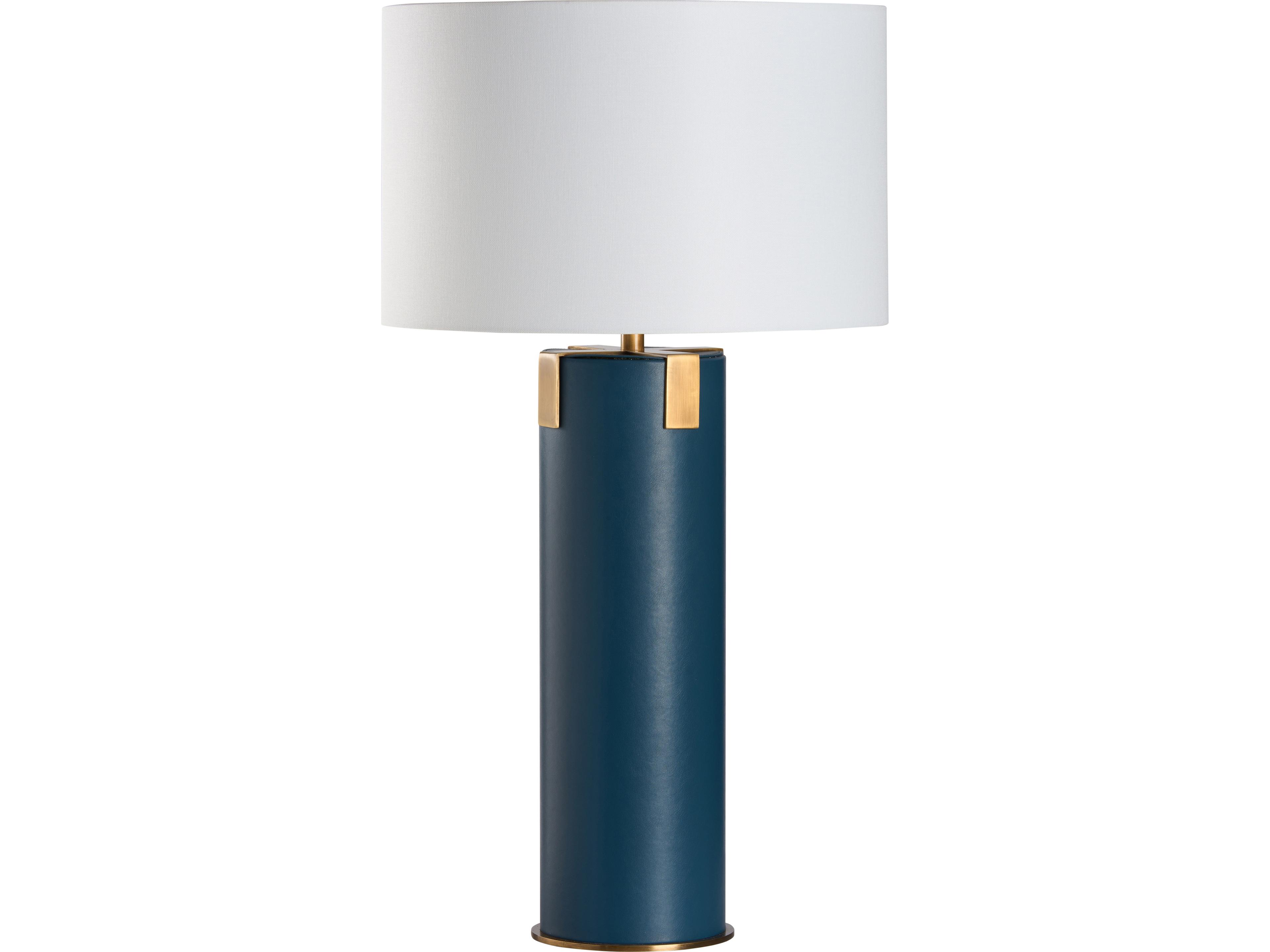 Wildwood Blue Antique Brass Table Lamp