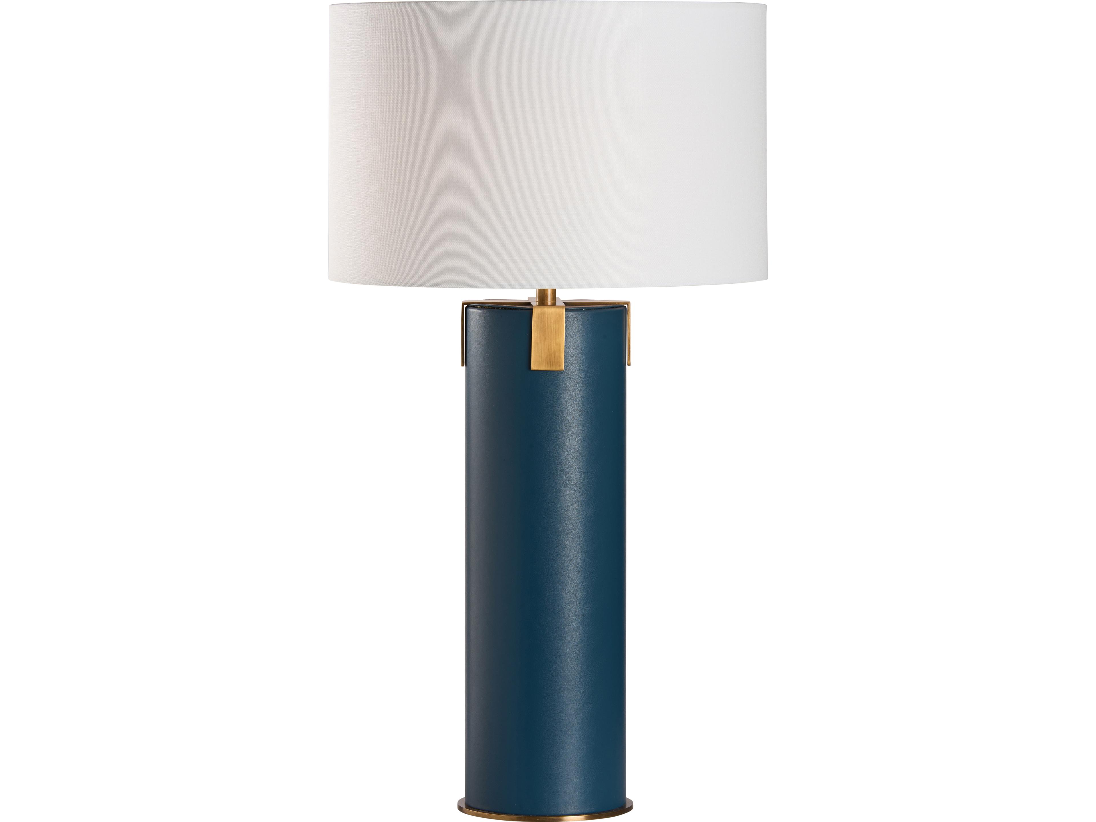 Wildwood Blue Antique Brass Table Lamp