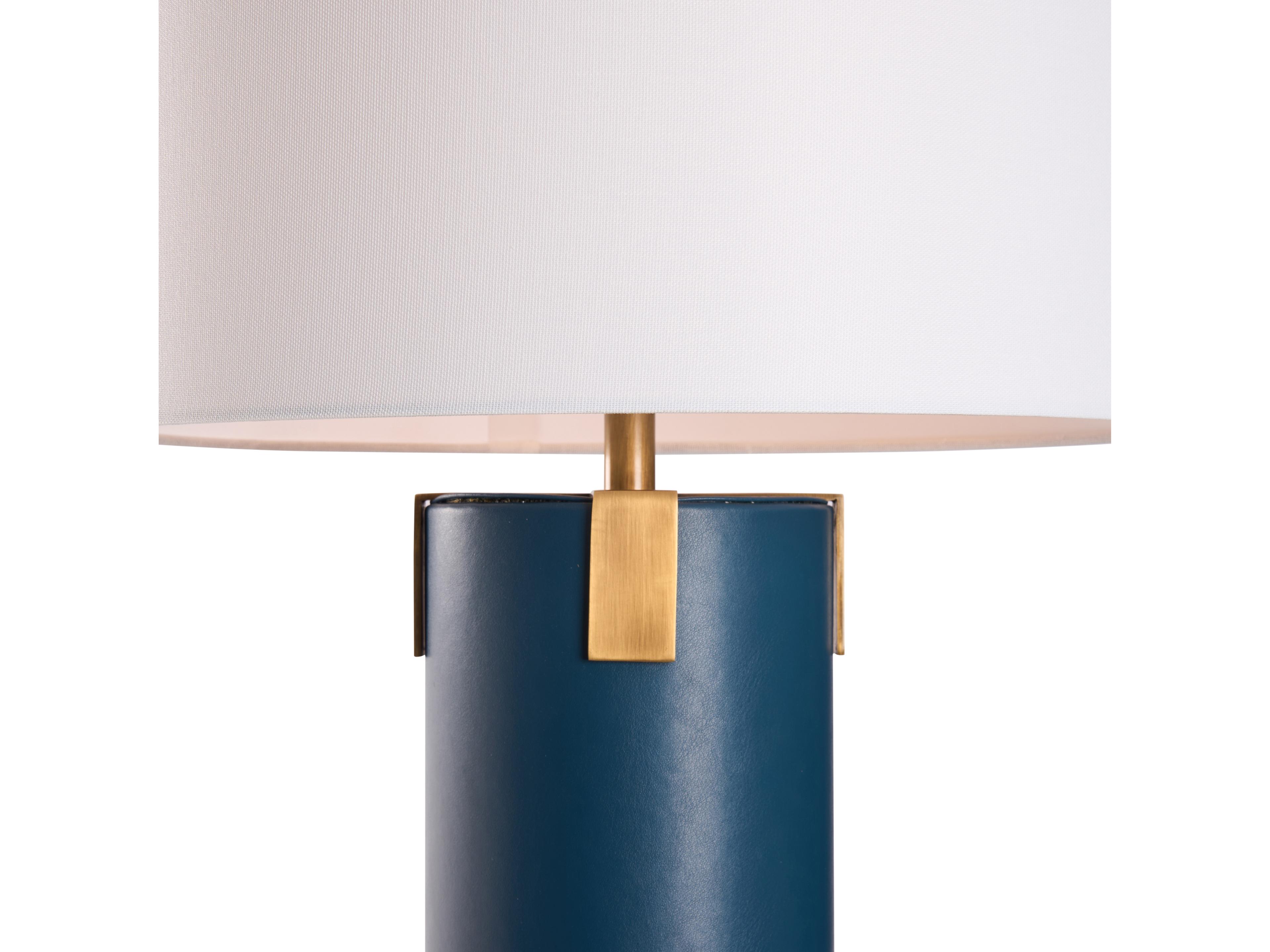 Wildwood Blue Antique Brass Table Lamp