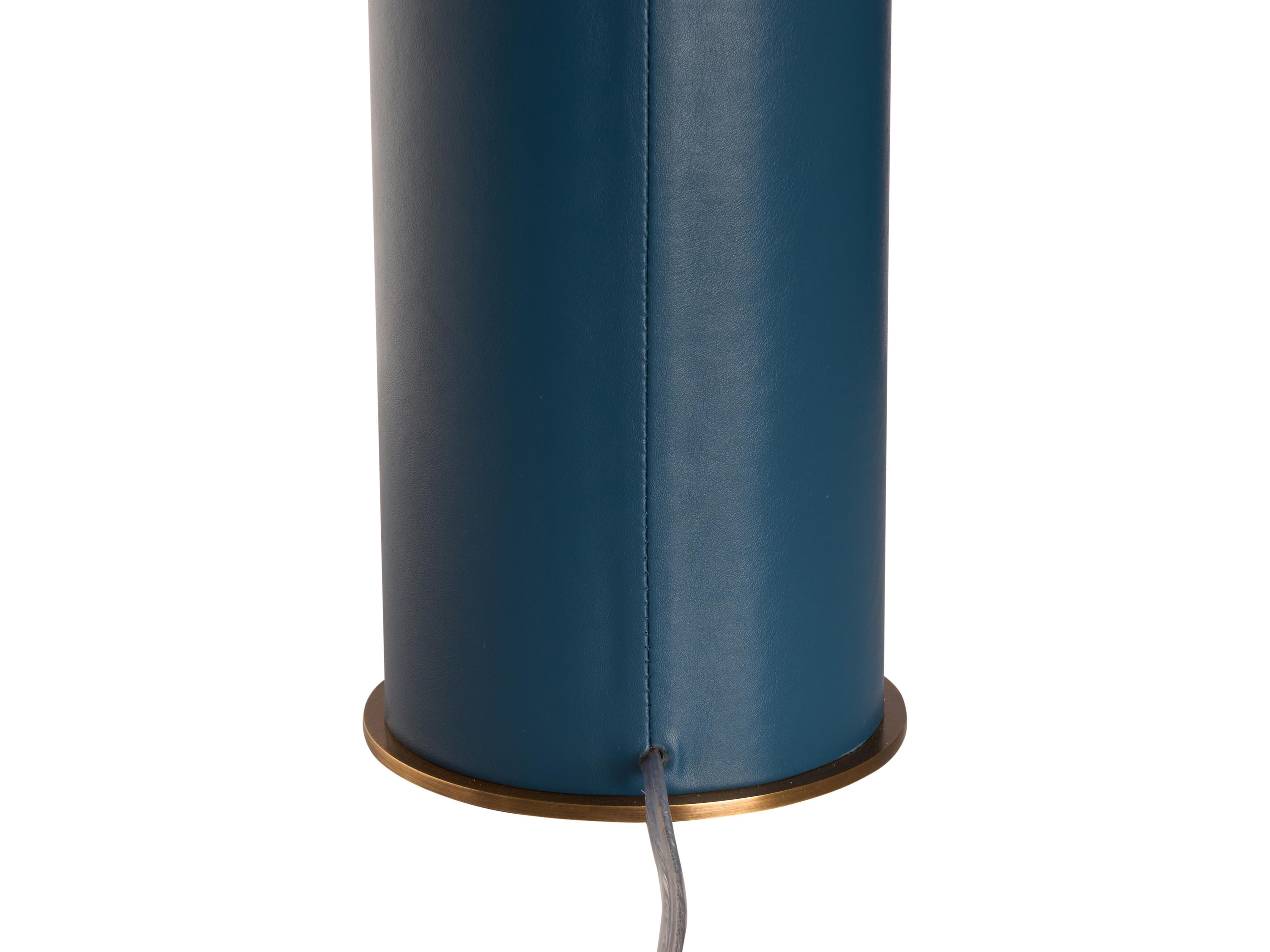 Wildwood Blue Antique Brass Table Lamp