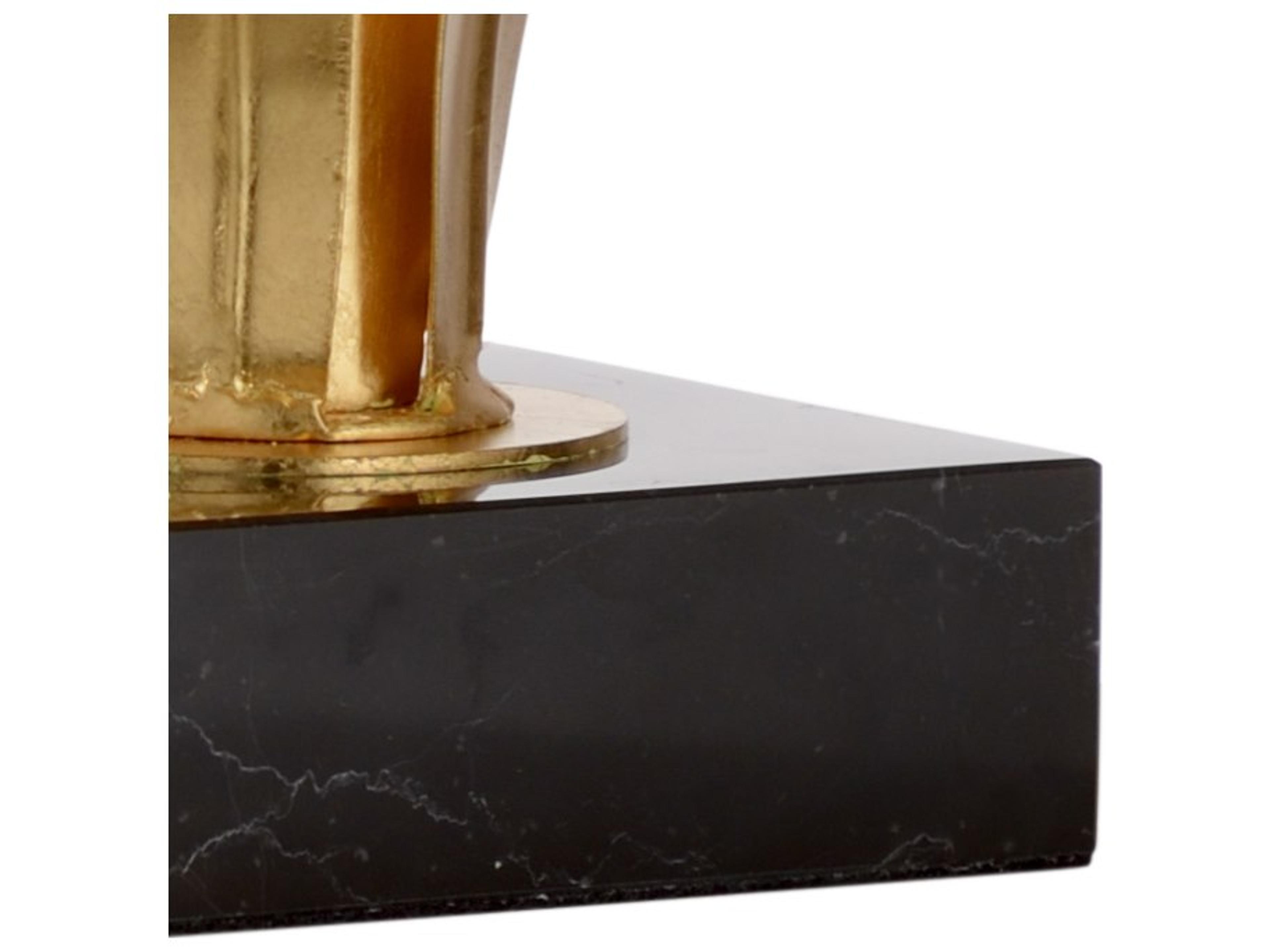 Wildwood Larry Laslo Antique Gold Leaf Natural Black Paper Table Lamp