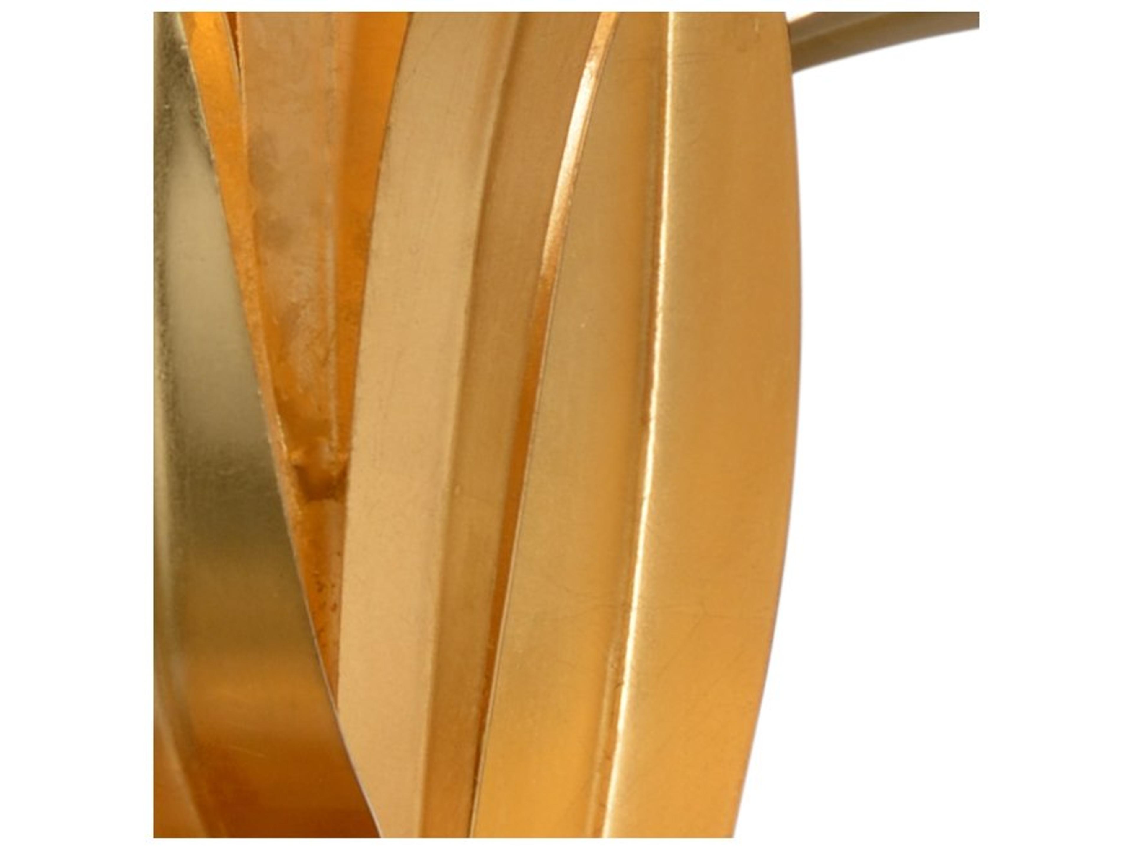 Wildwood Larry Laslo Antique Gold Leaf Natural Black Paper Table Lamp