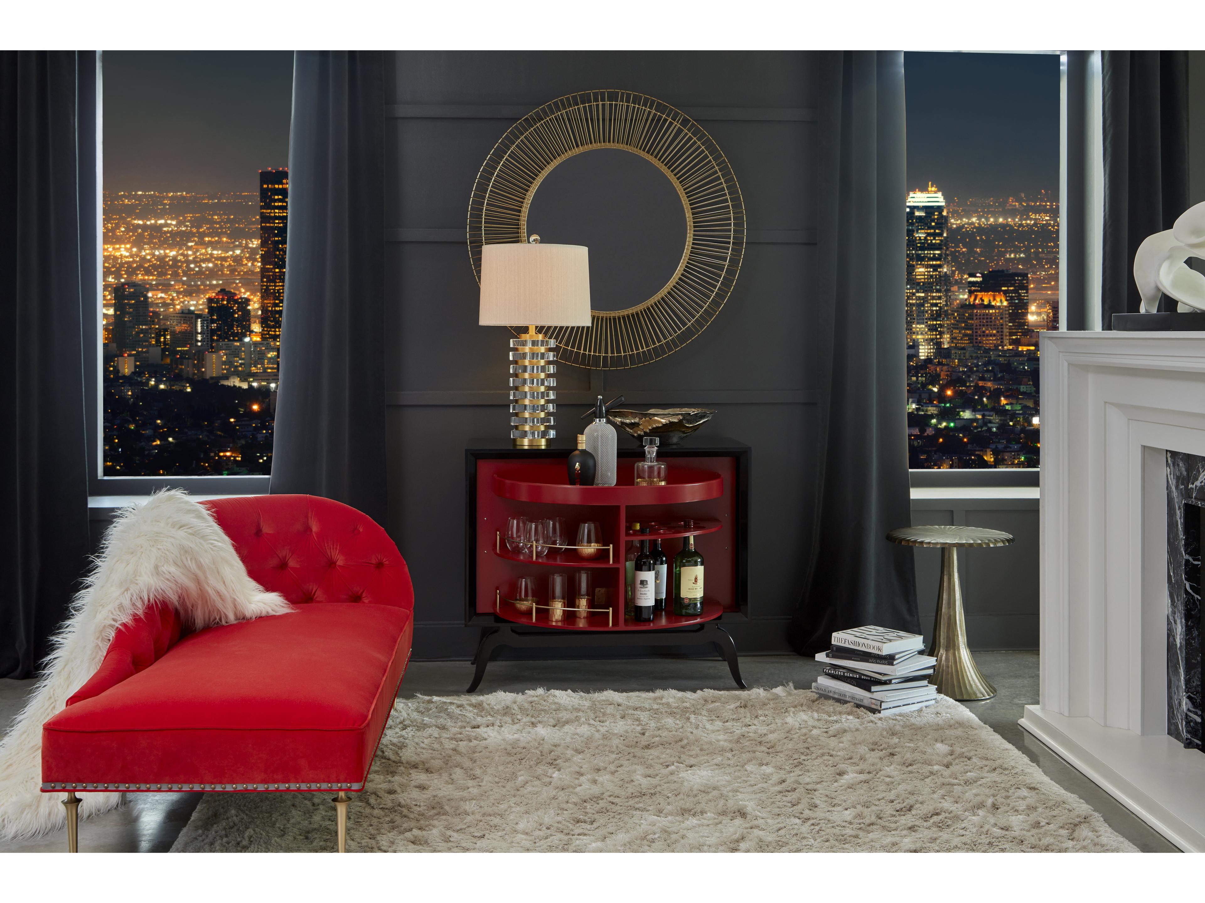 Wildwood Larry Laslo Clear Antique Raw Silk Gold Table Lamp