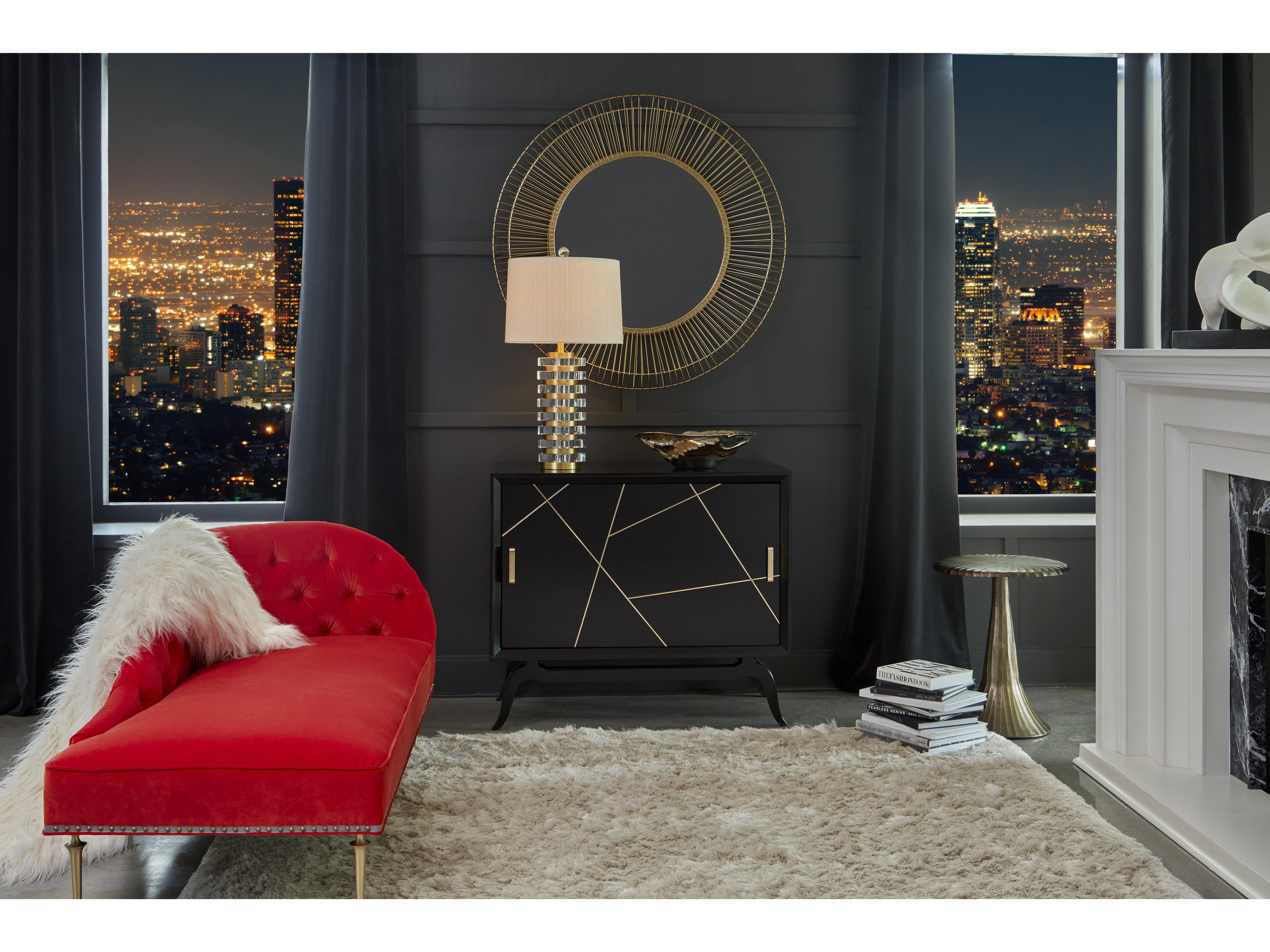 Wildwood Larry Laslo Clear Antique Raw Silk Gold Table Lamp