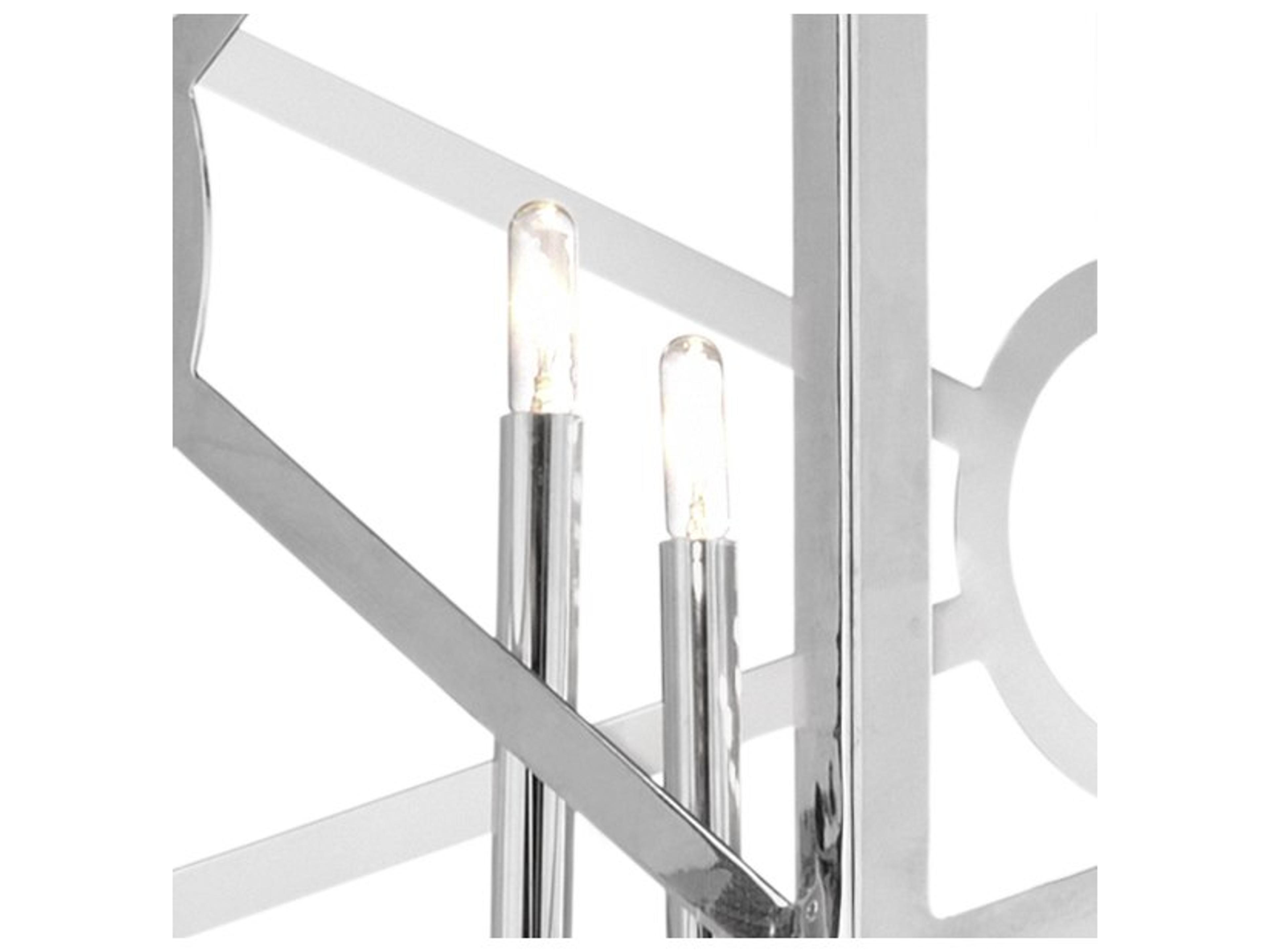 Wildwood Matthew Frederick 10-Light Polished Nickel Geometric Linear Island Pendant