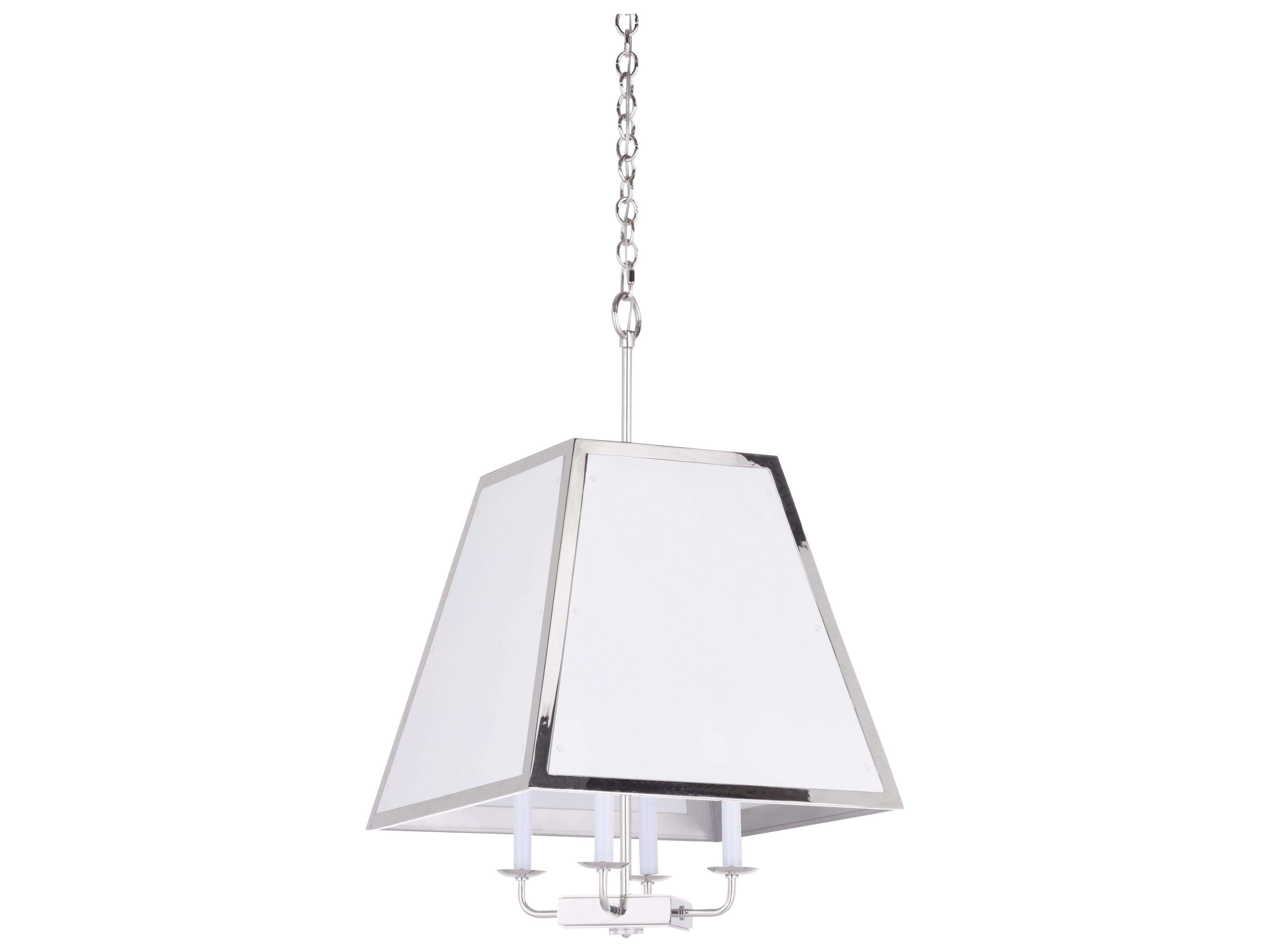 Wildwood Matthew Frederick 4-Light Polished Nickel Chantilly Lace Empire Pendant