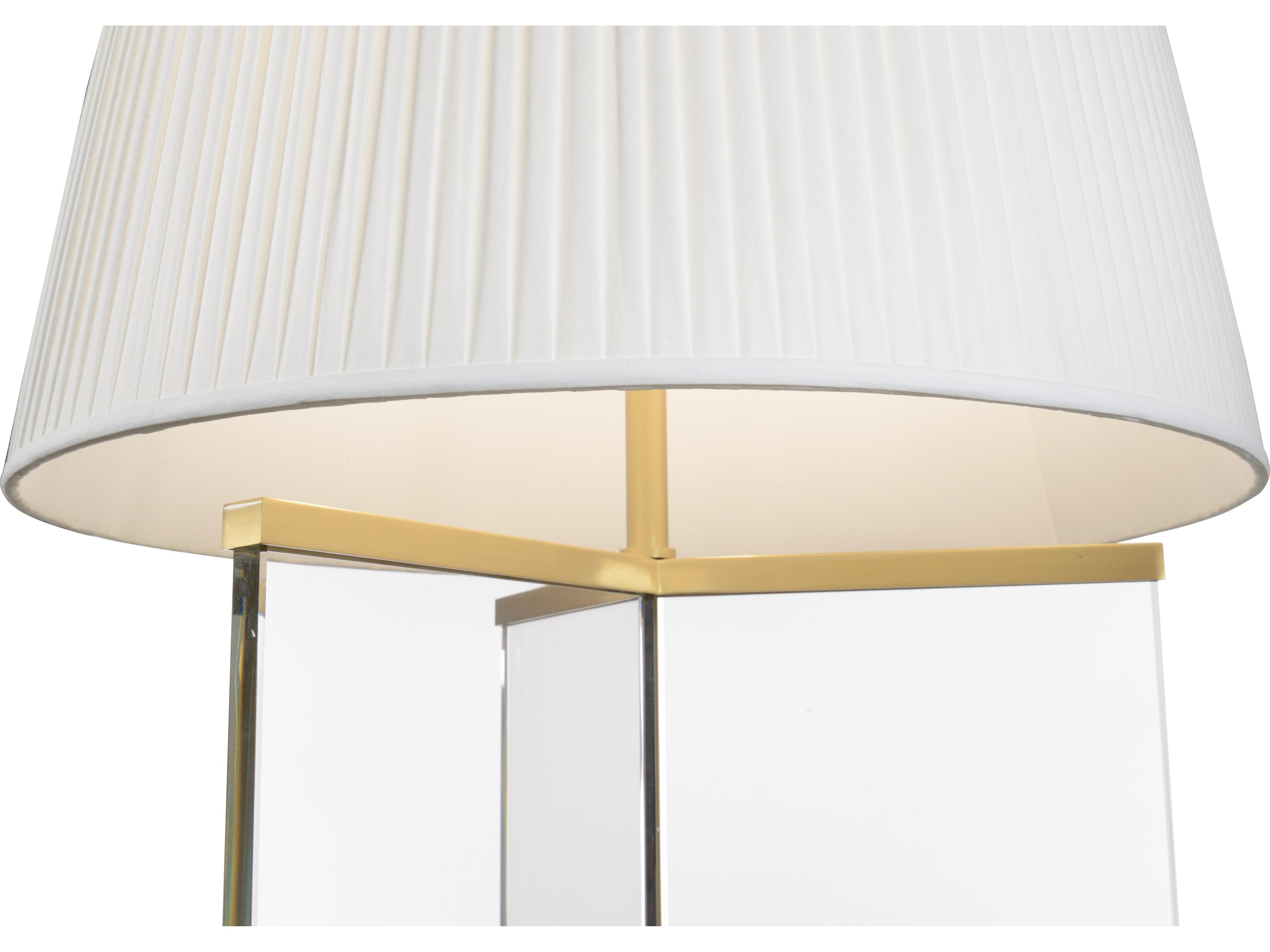 Wildwood Matthew Frederick Brushed Brass Transparent Silkette Table Lamp