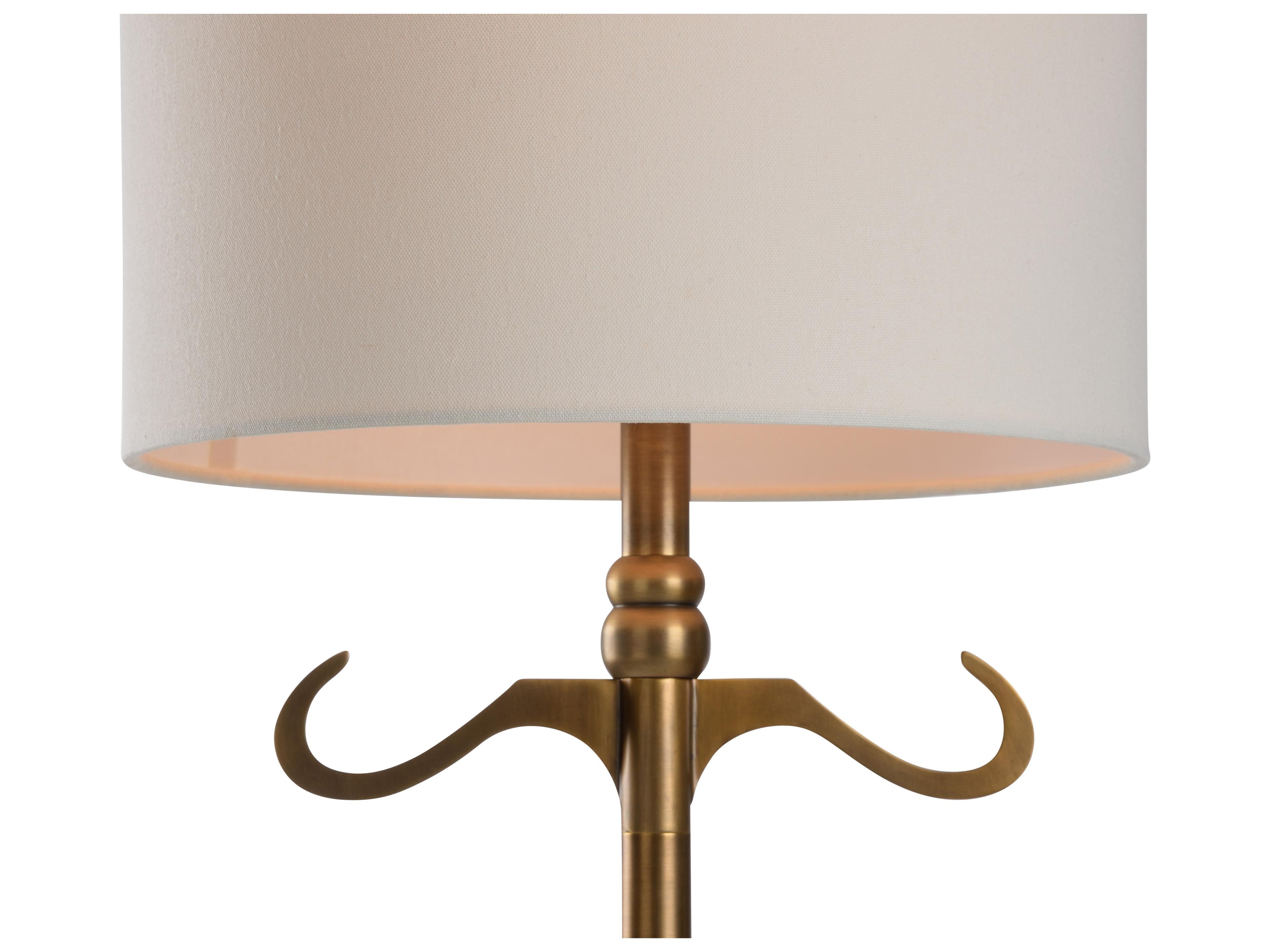 Wildwood Larry Laslo Antique Brass Linen Traditional Floor Lamp