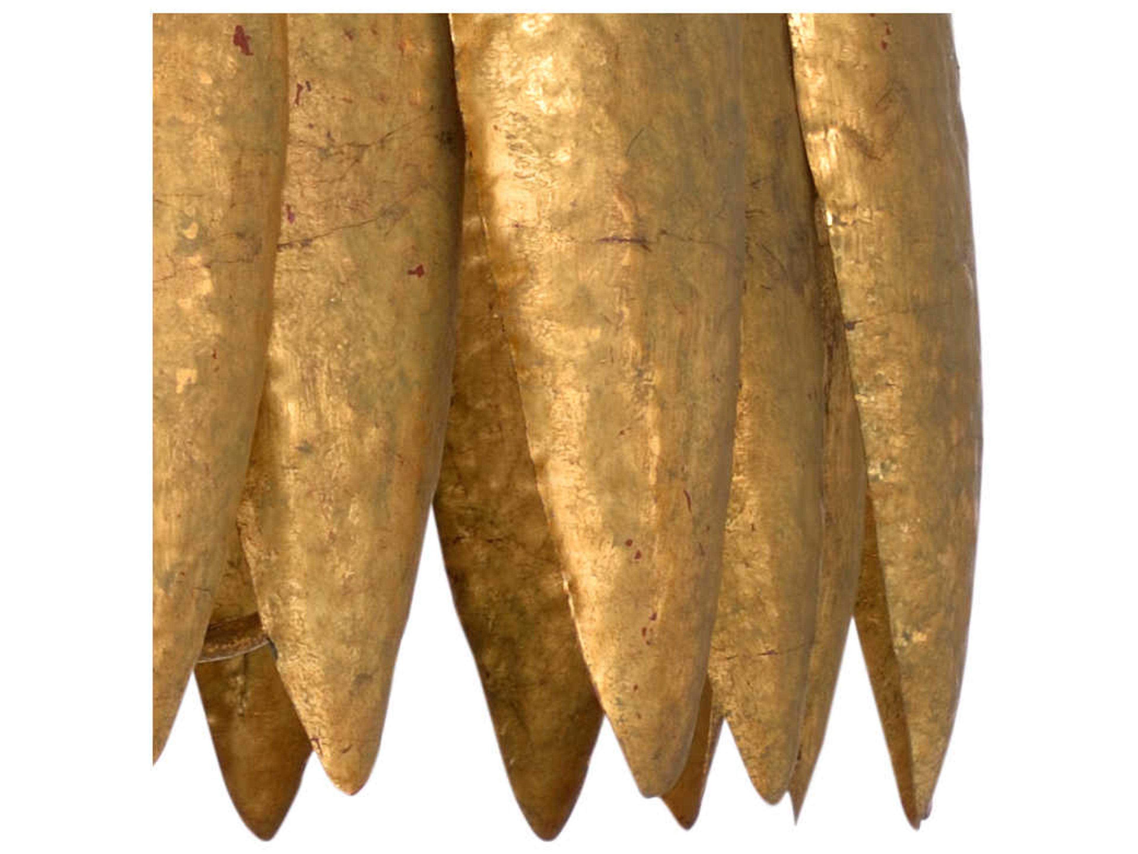 Wildwood Ryland 4-Light Antique Gold Leaf Candelabra Drum Chandelier