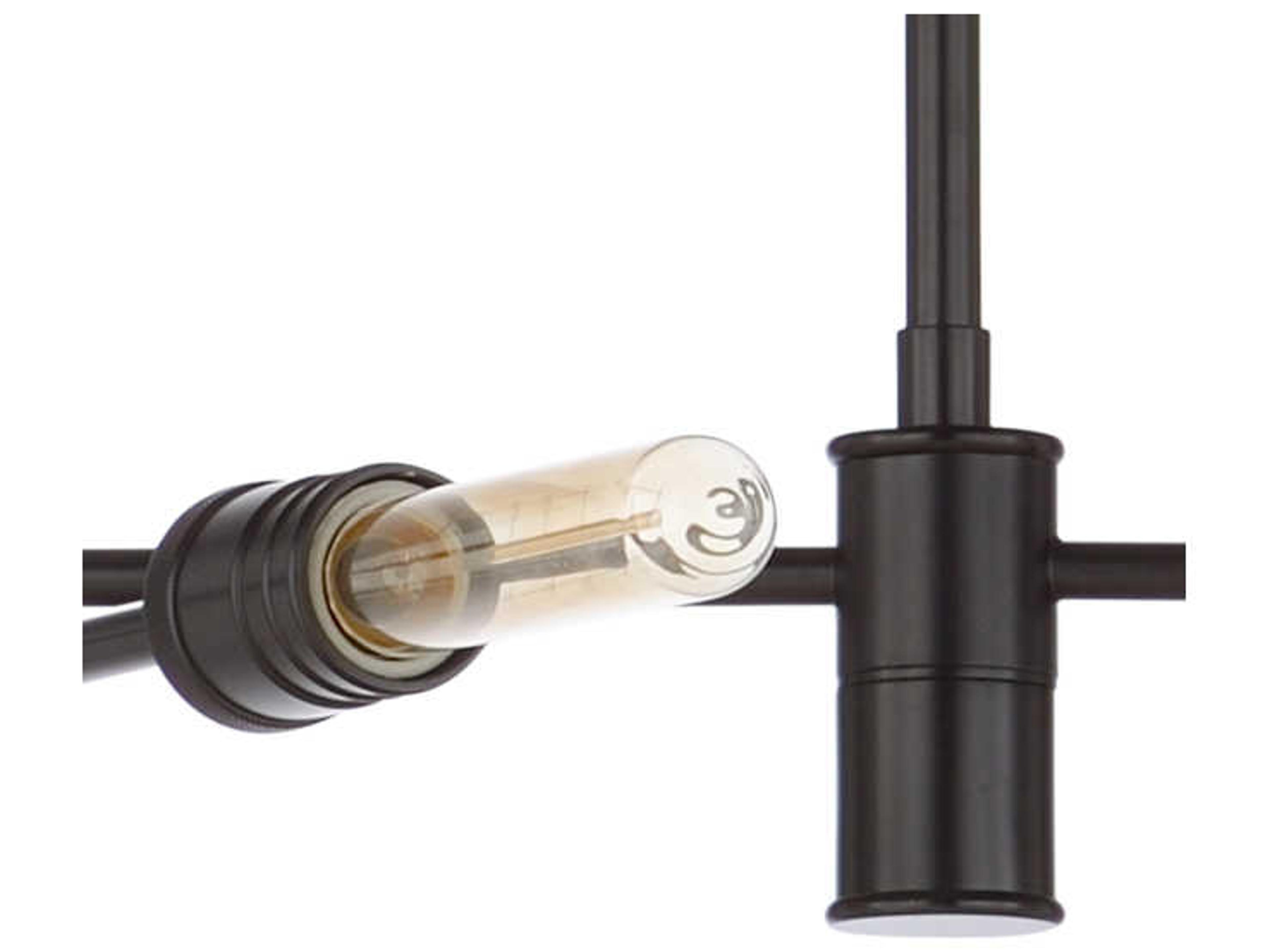 Wildwood Pluton 6-Light Satin Black Linear Island Pendant