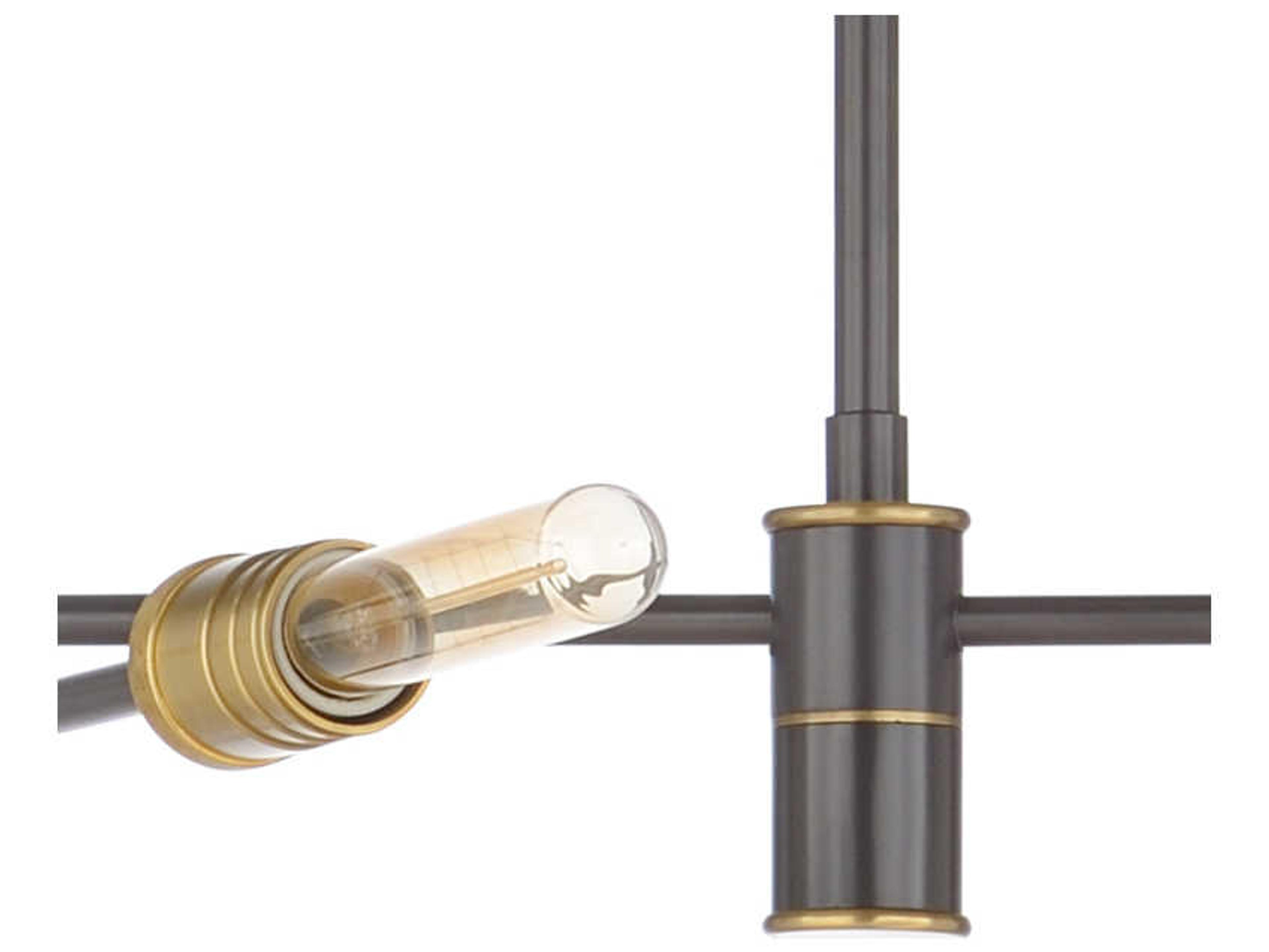 Wildwood Pluton 6-Light Gunmetal Linear Island Pendant