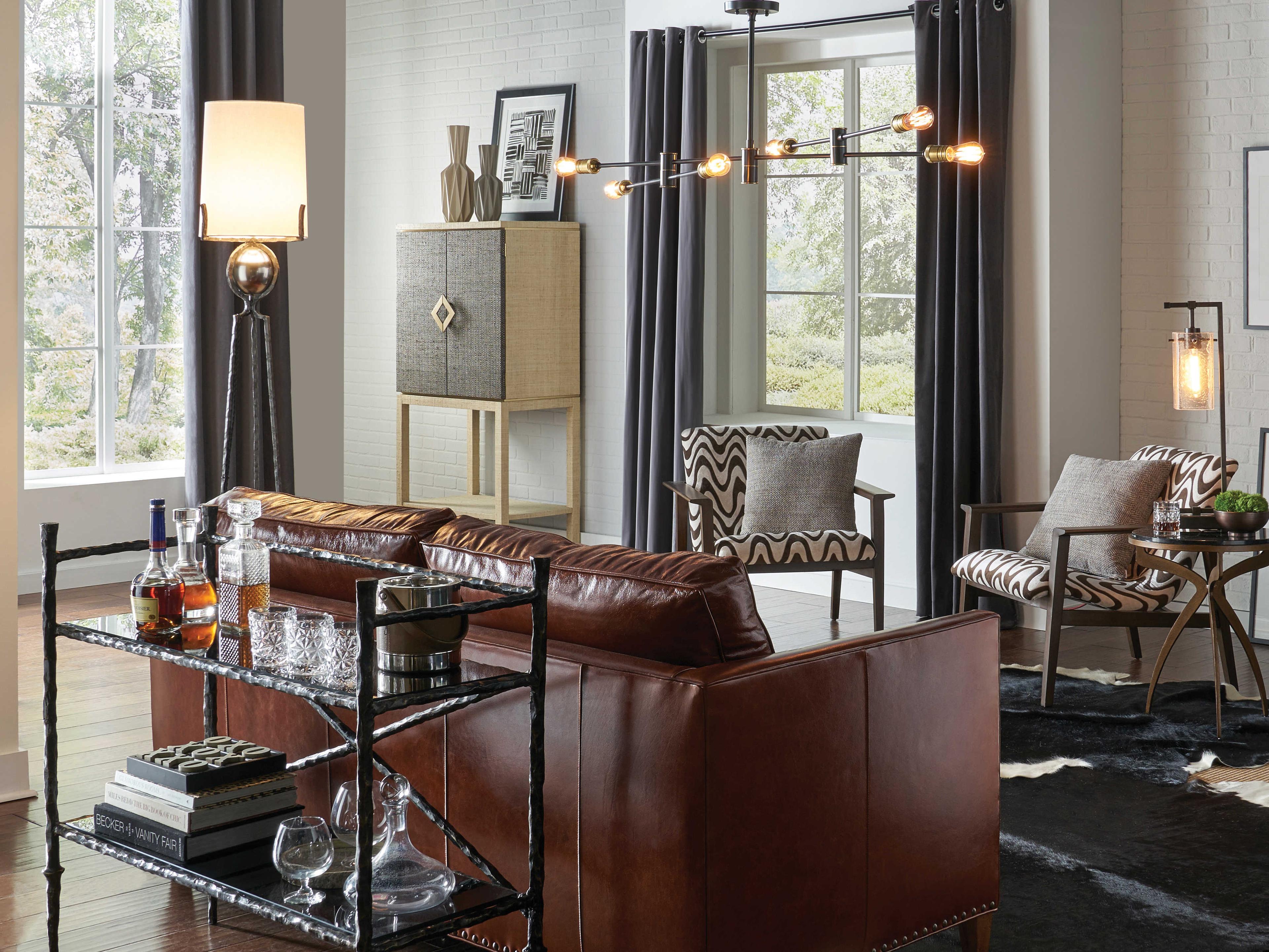 Wildwood Pluton 6-Light Gunmetal Linear Island Pendant