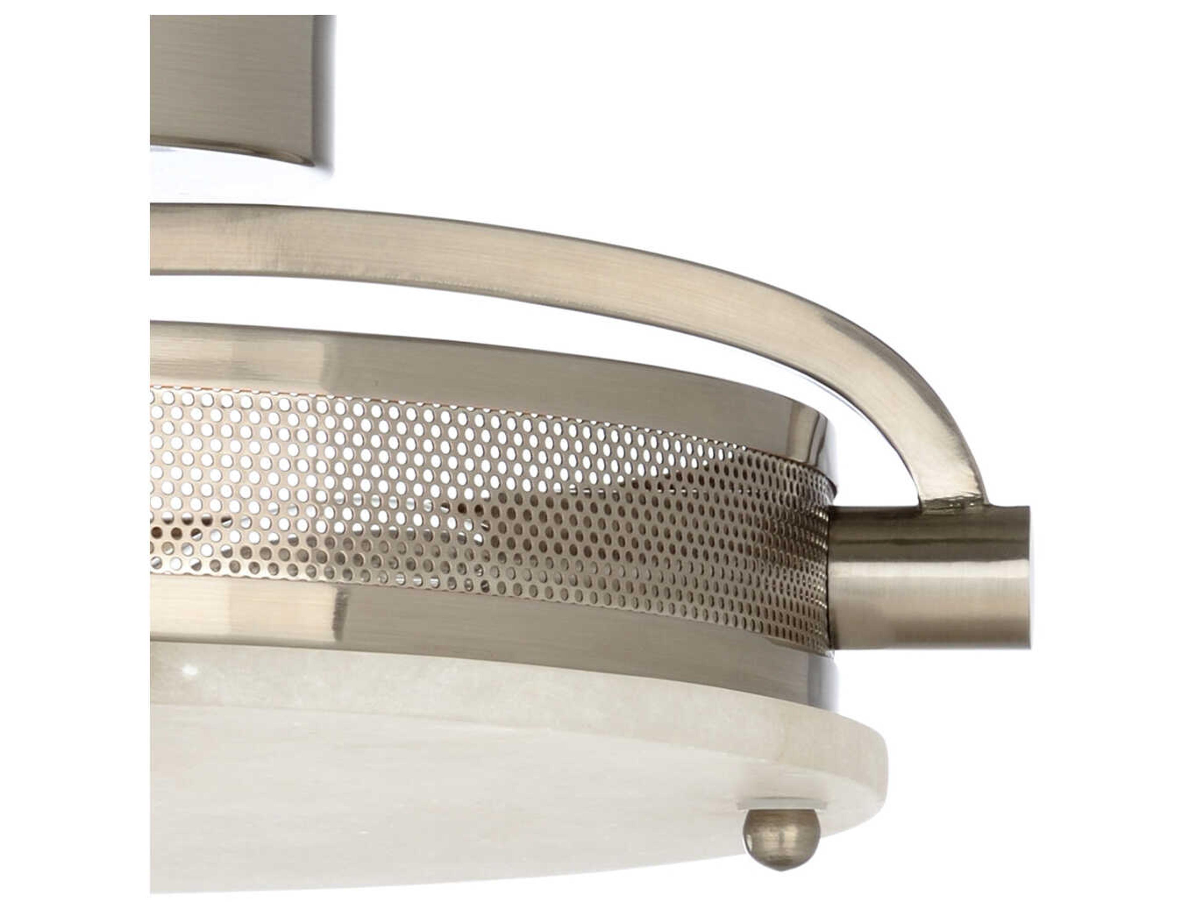 Wildwood Moon 2-Light Nickel White Flush Mount