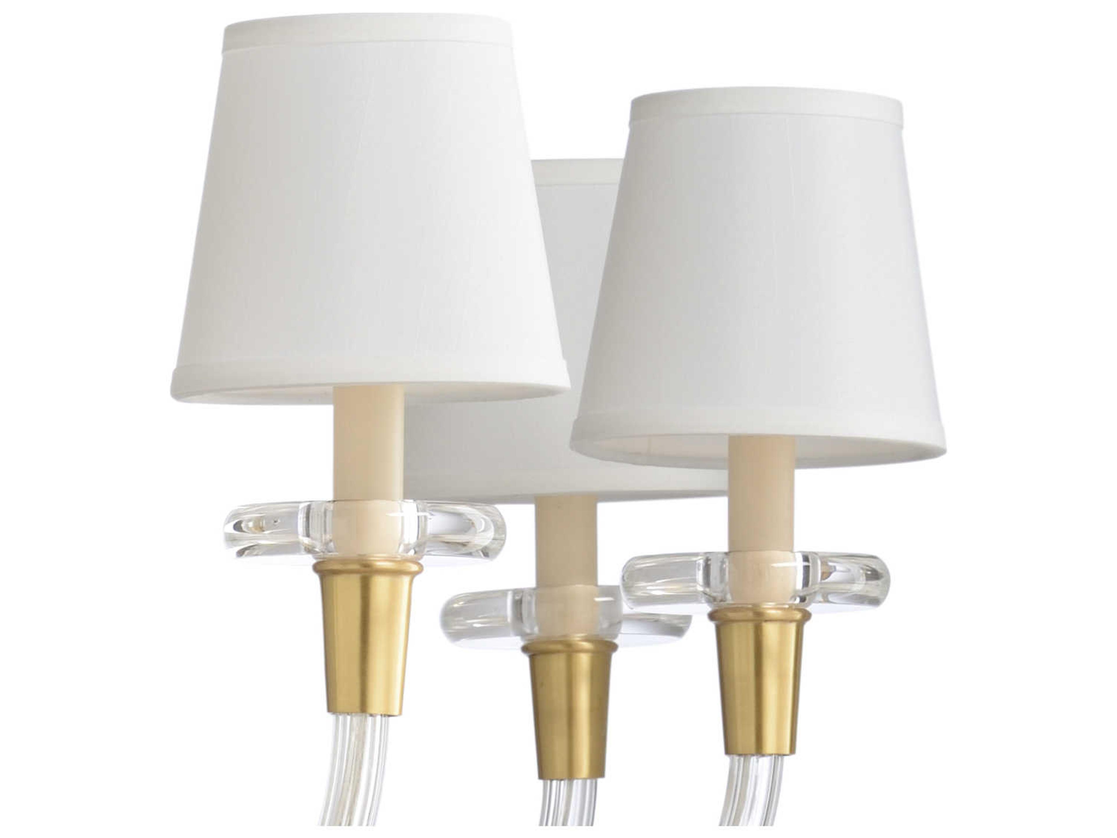 Wildwood Salon 8-Light Clear Gold Brass Candelabra Chandelier