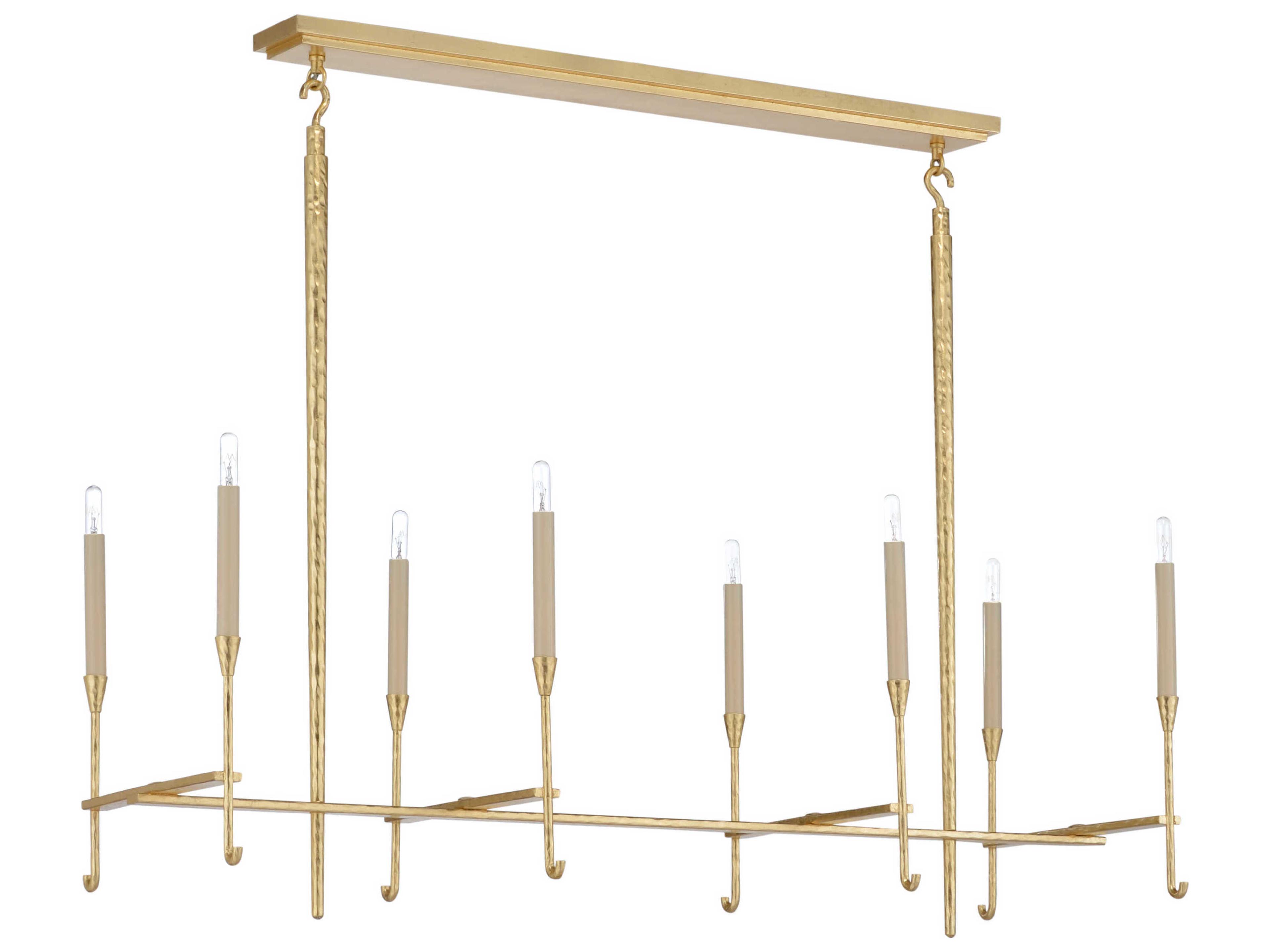 Wildwood Diego 8-Light Gold Leaf Linear Island Pendant