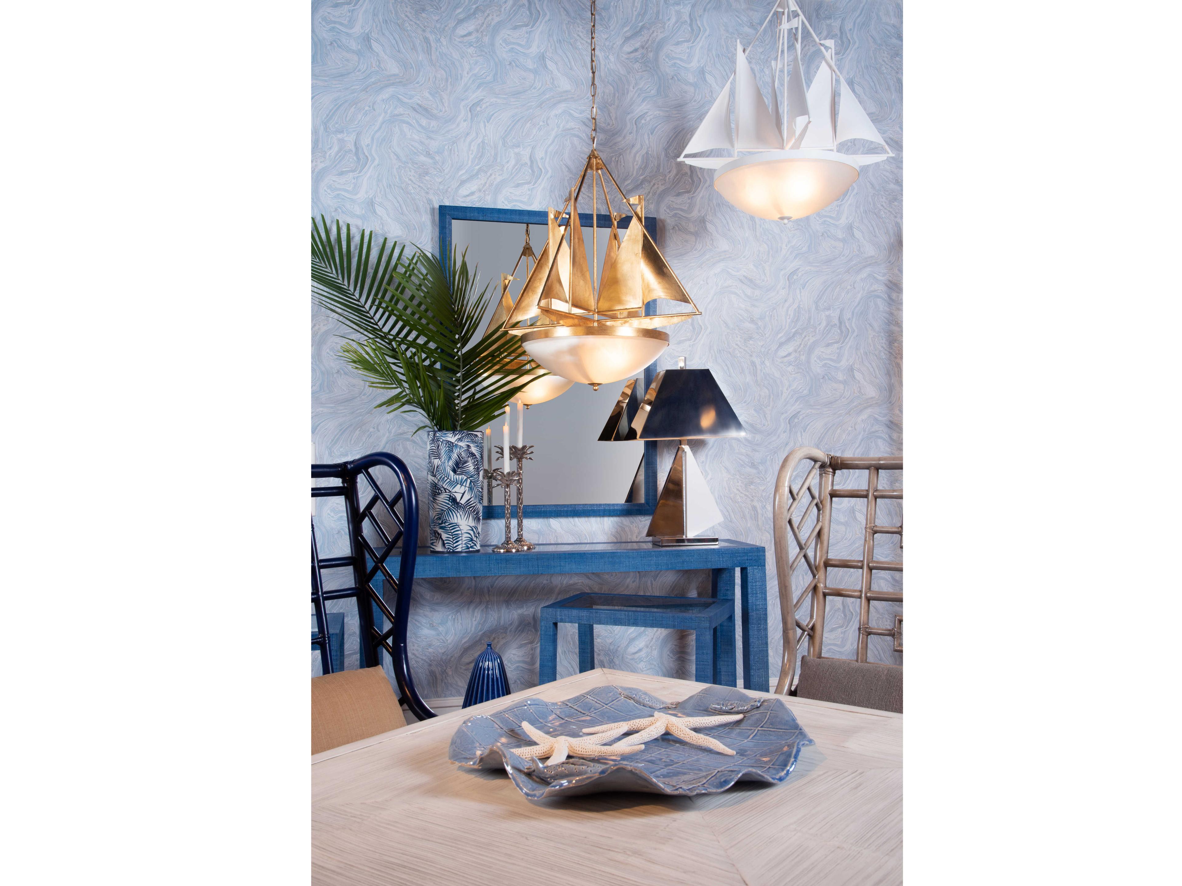 Wildwood Regatta 3-Light Matte White Bowl Pendant