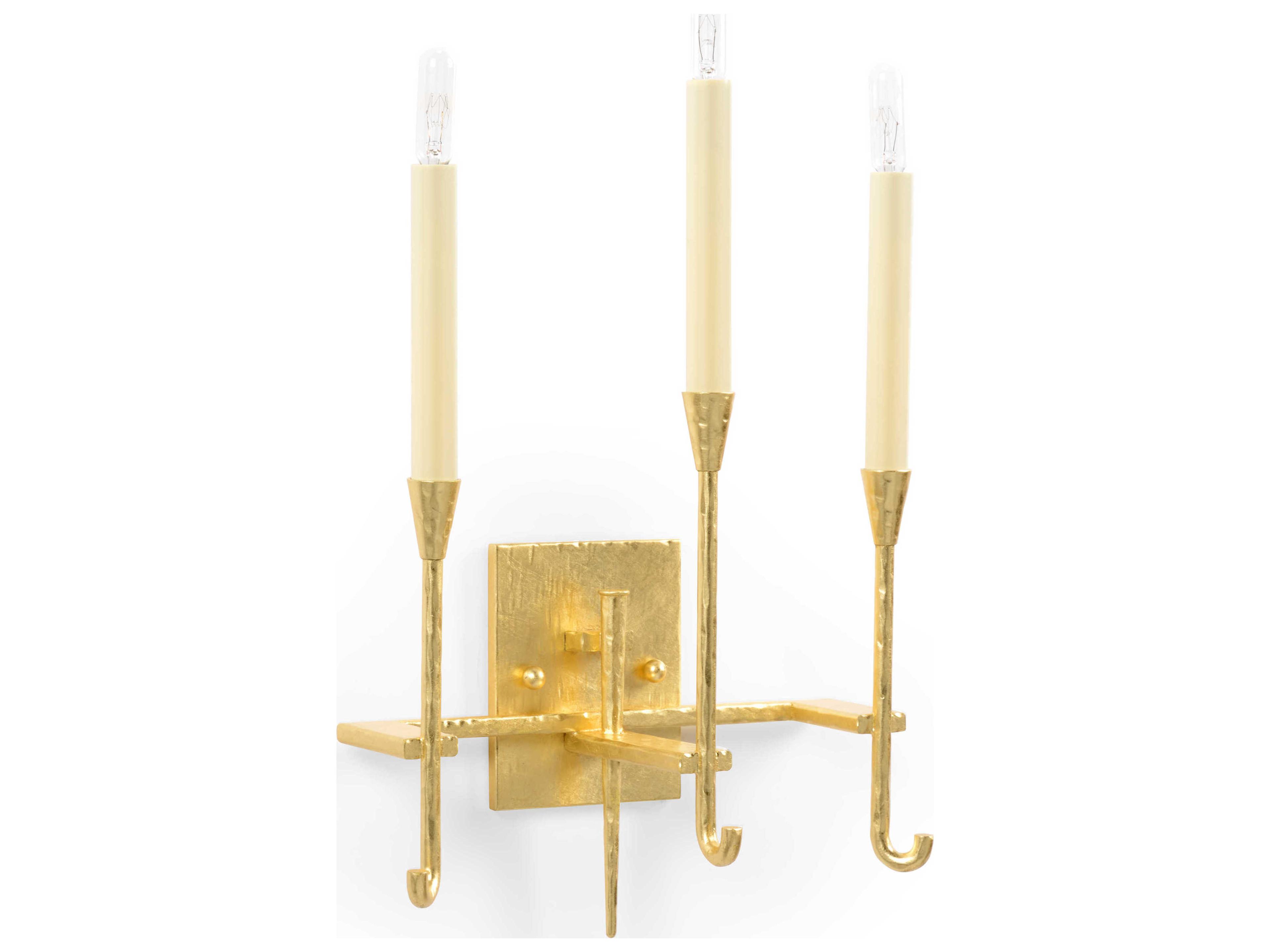Wildwood Diego 3-Light Gold Leaf Wall Sconce