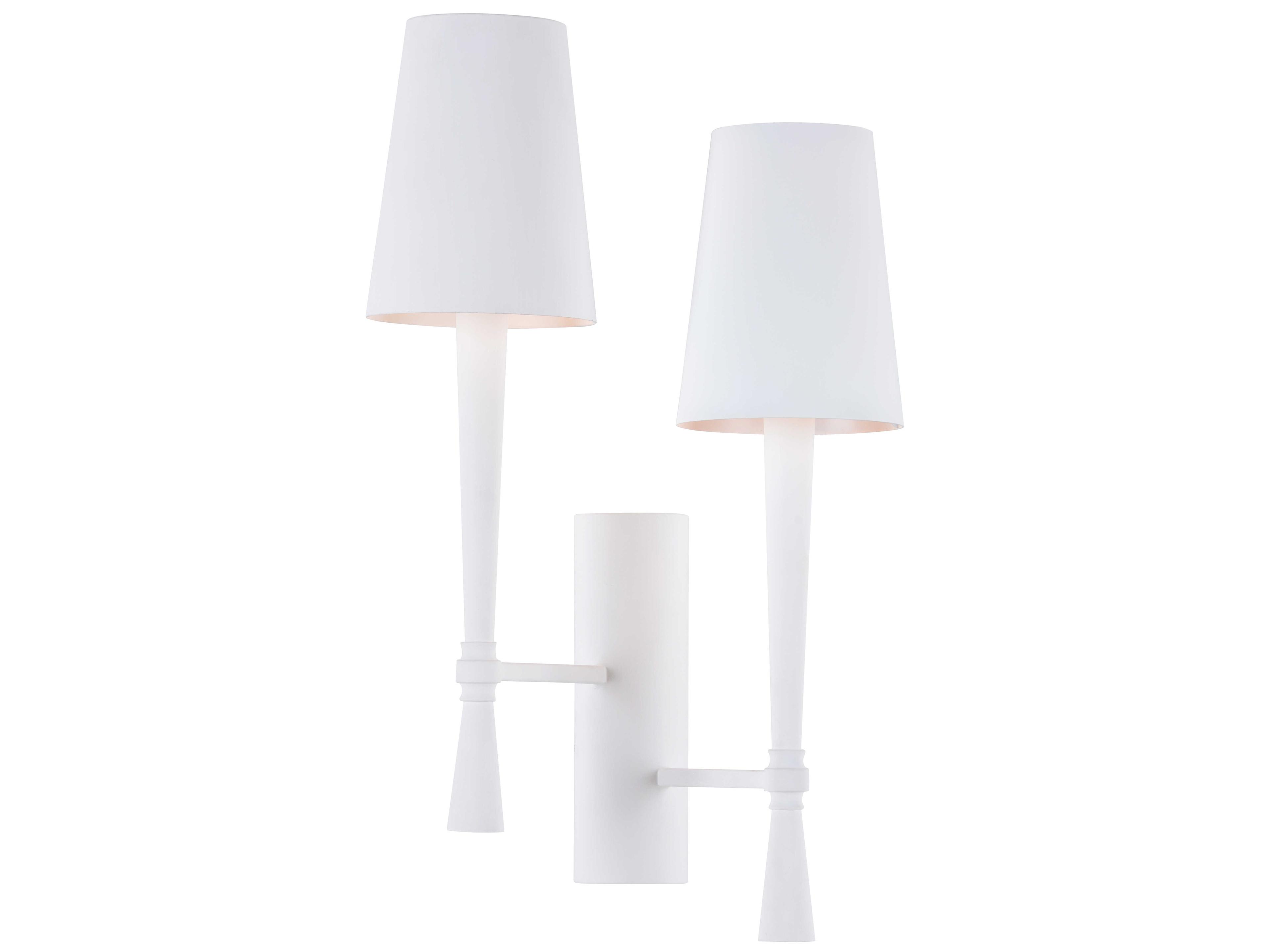 Dumas 2-Light Matte White Wall Sconce