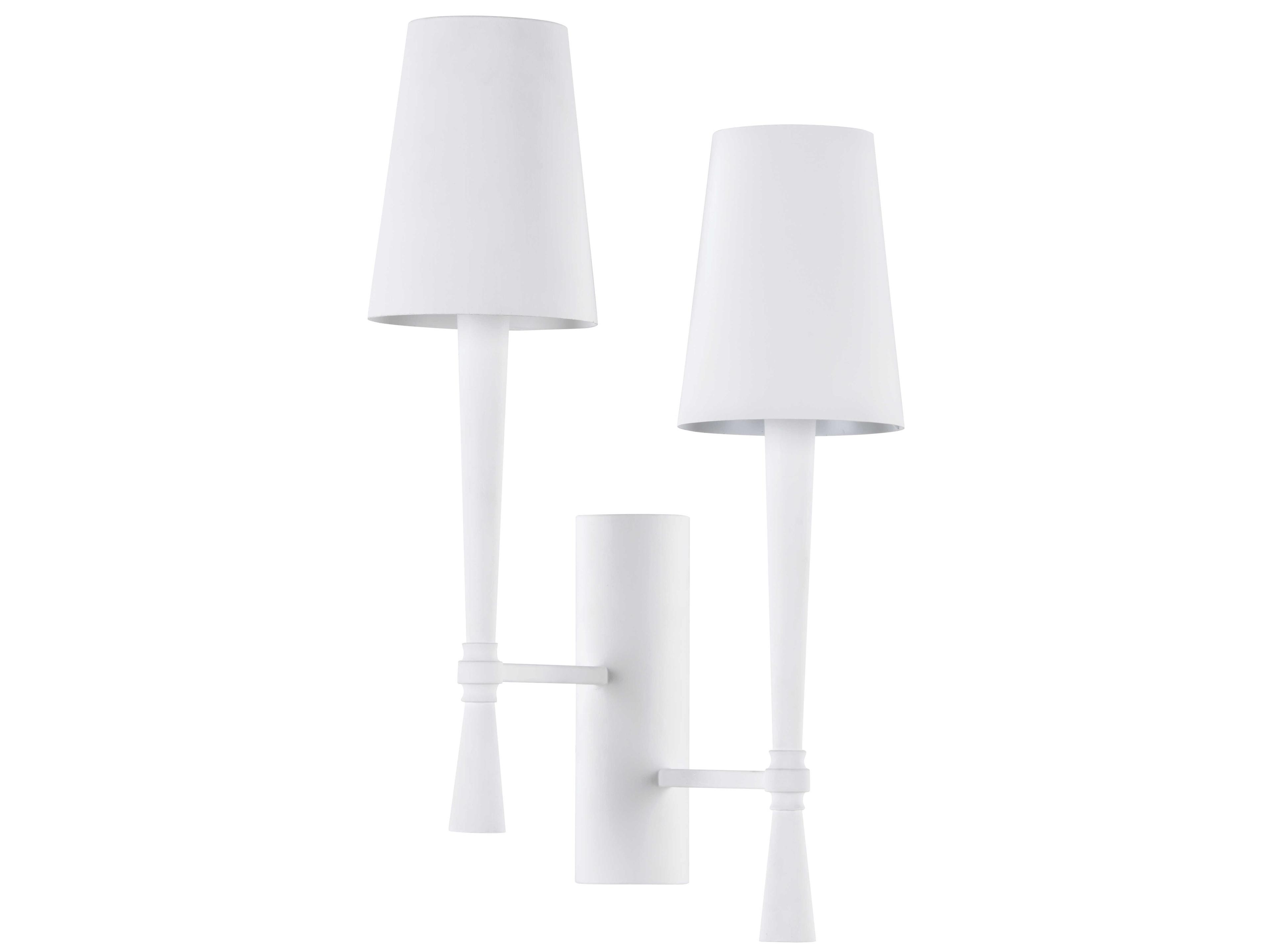 Wildwood Dumas 2-Light Matte White Wall Sconce