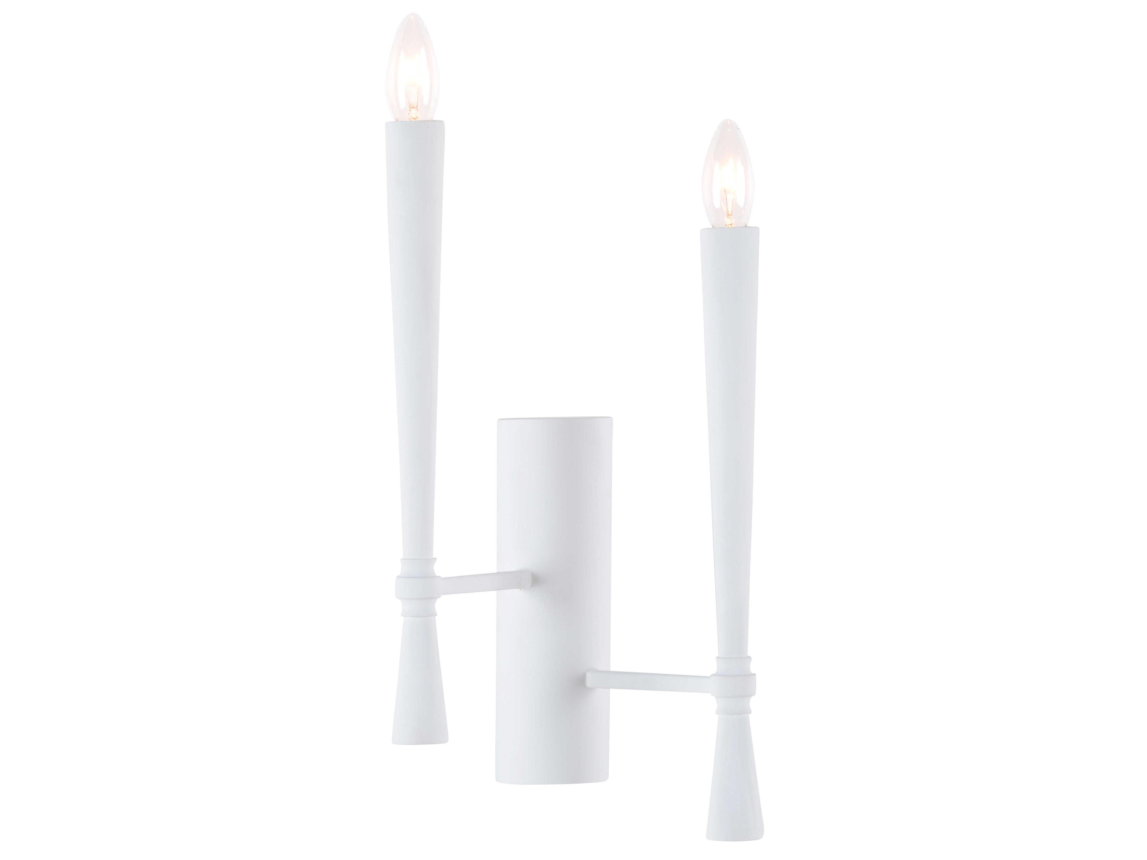 Wildwood Dumas 2-Light Matte White Wall Sconce