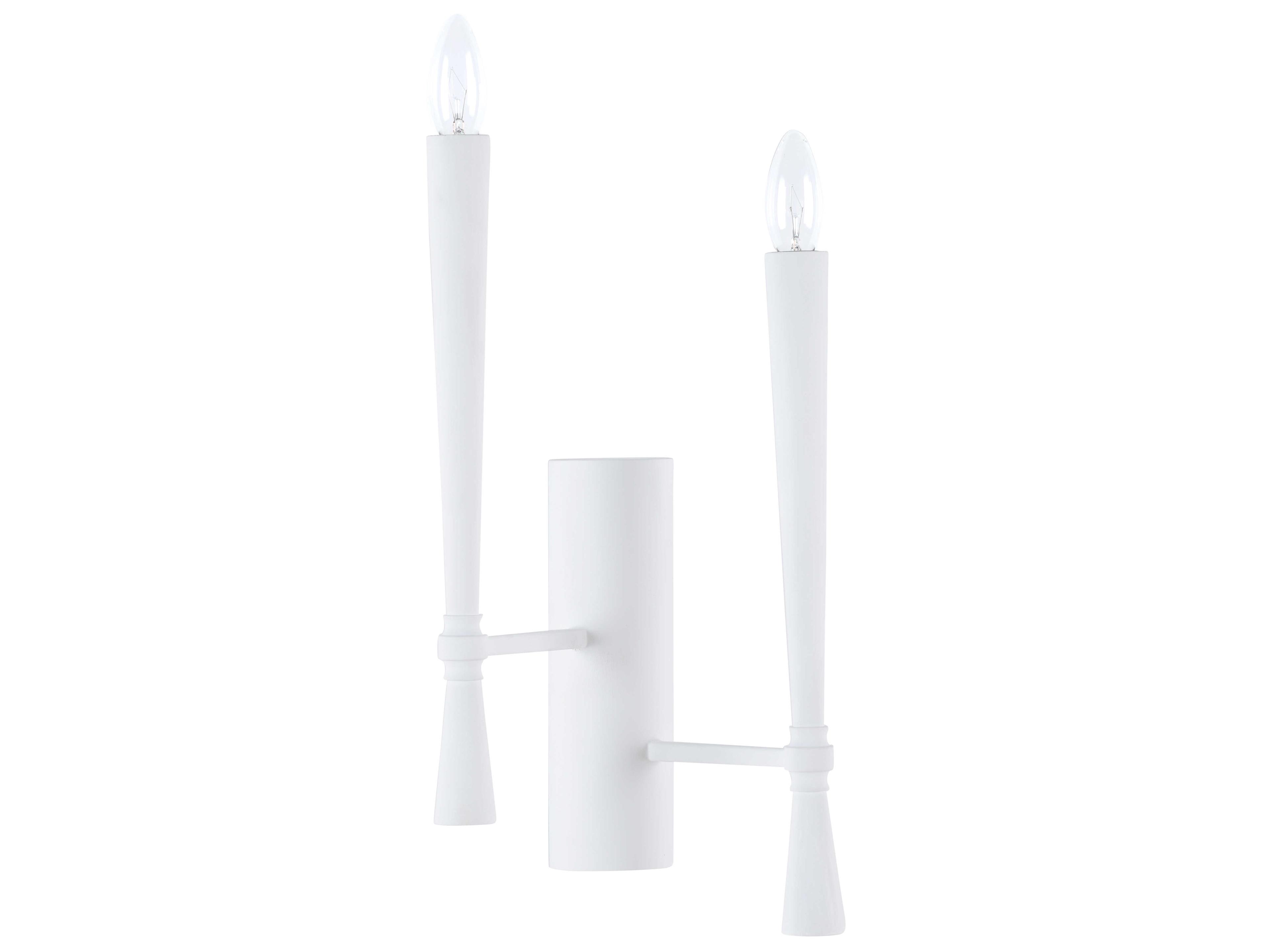 Wildwood Dumas 2-Light Matte White Wall Sconce
