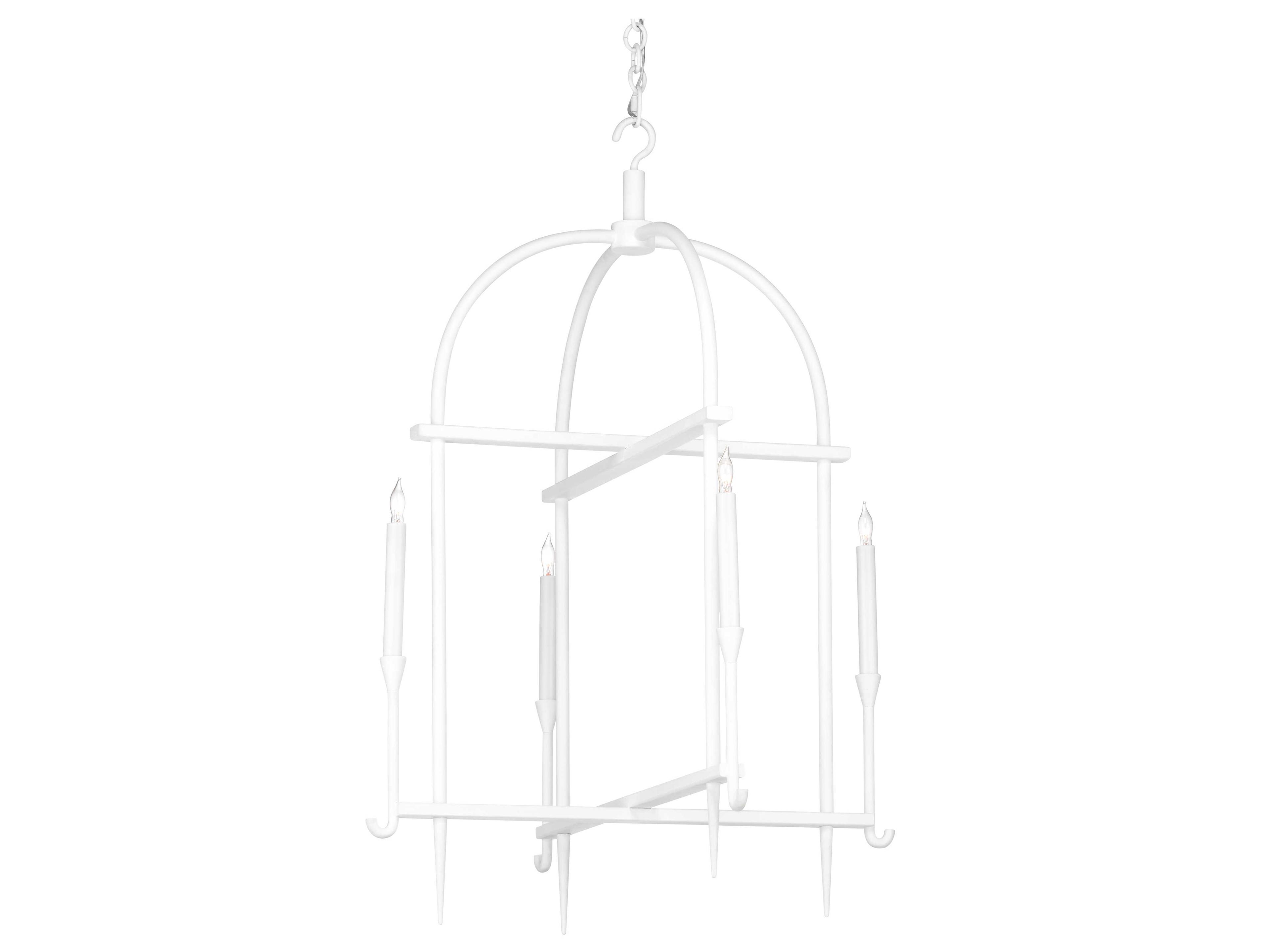 Diego 4-Light White Candelabra Chandelier