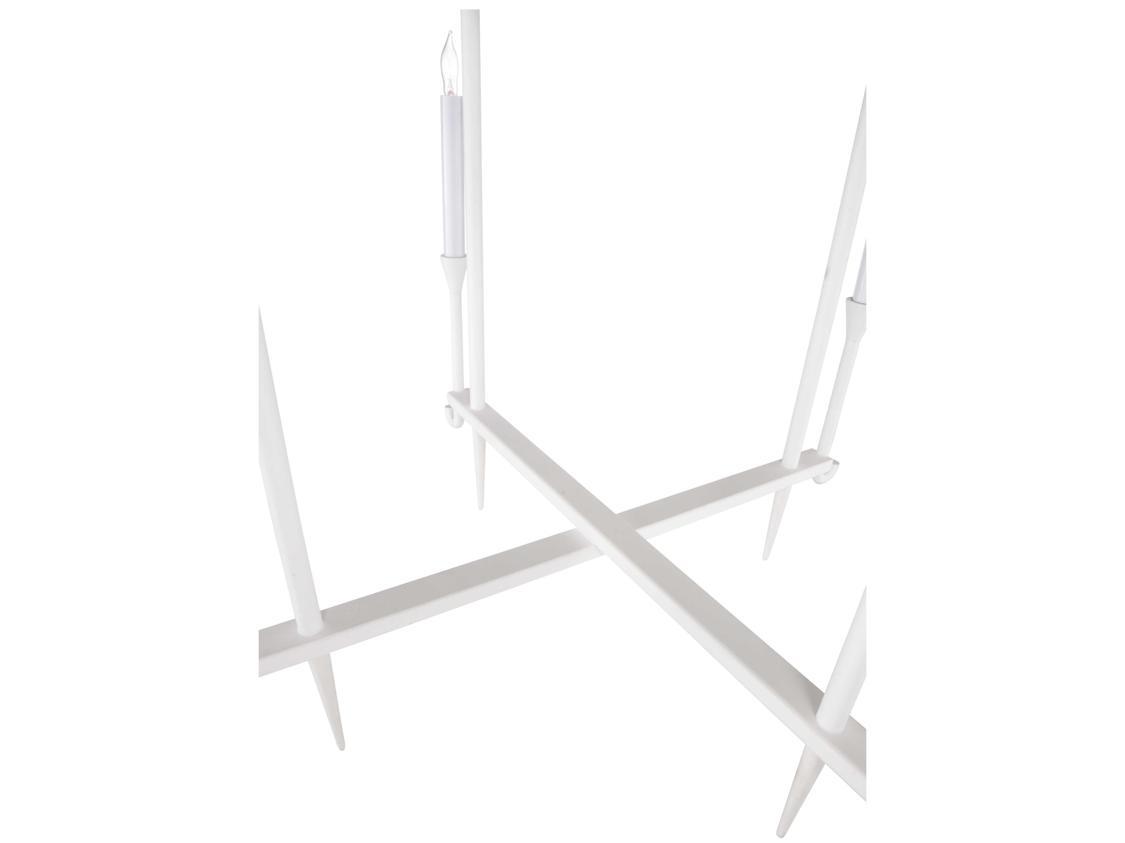 Wildwood Diego 4-Light White Candelabra Chandelier