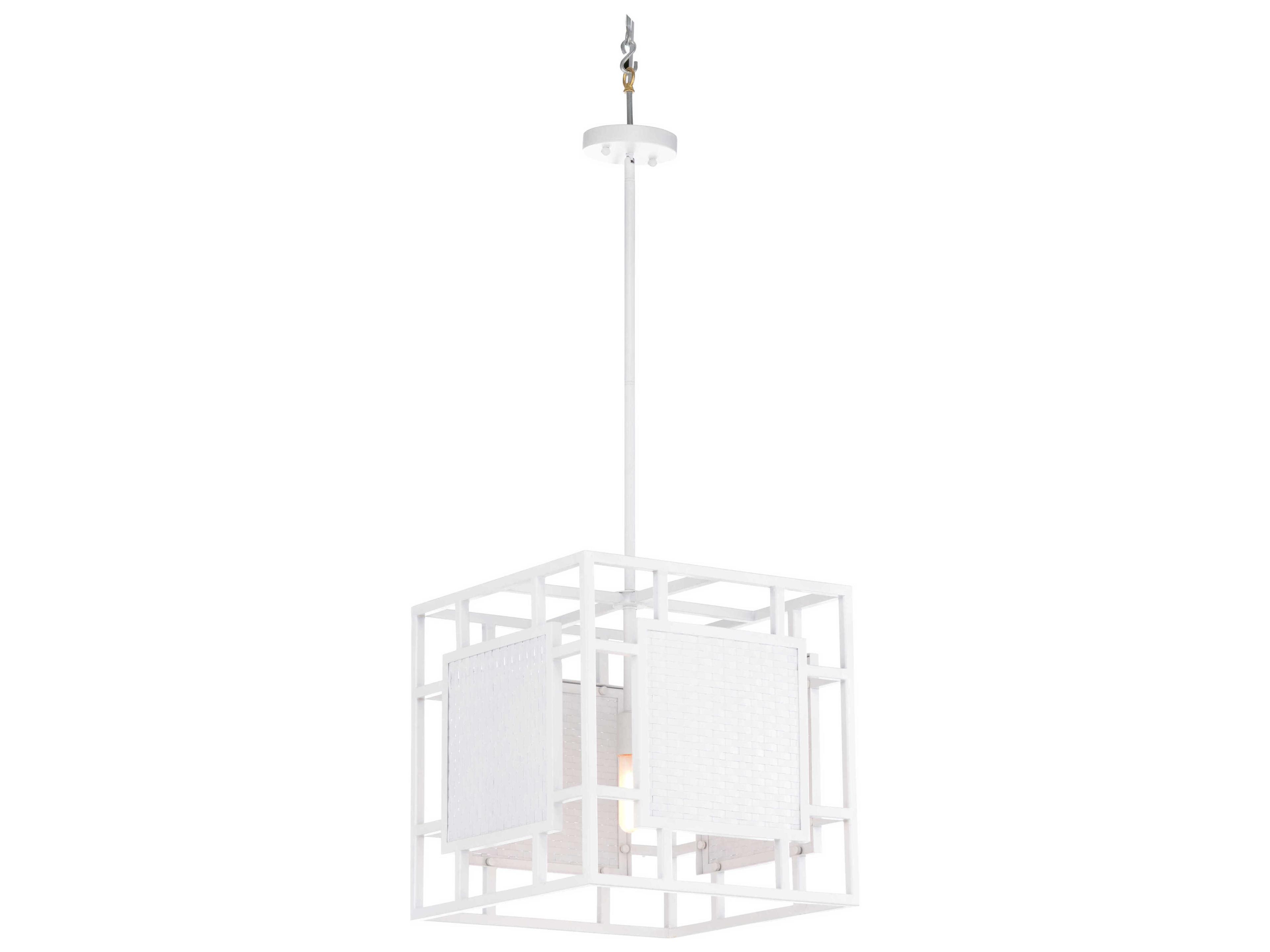 Wildwood Trellis 1-Light Matte White Pendant