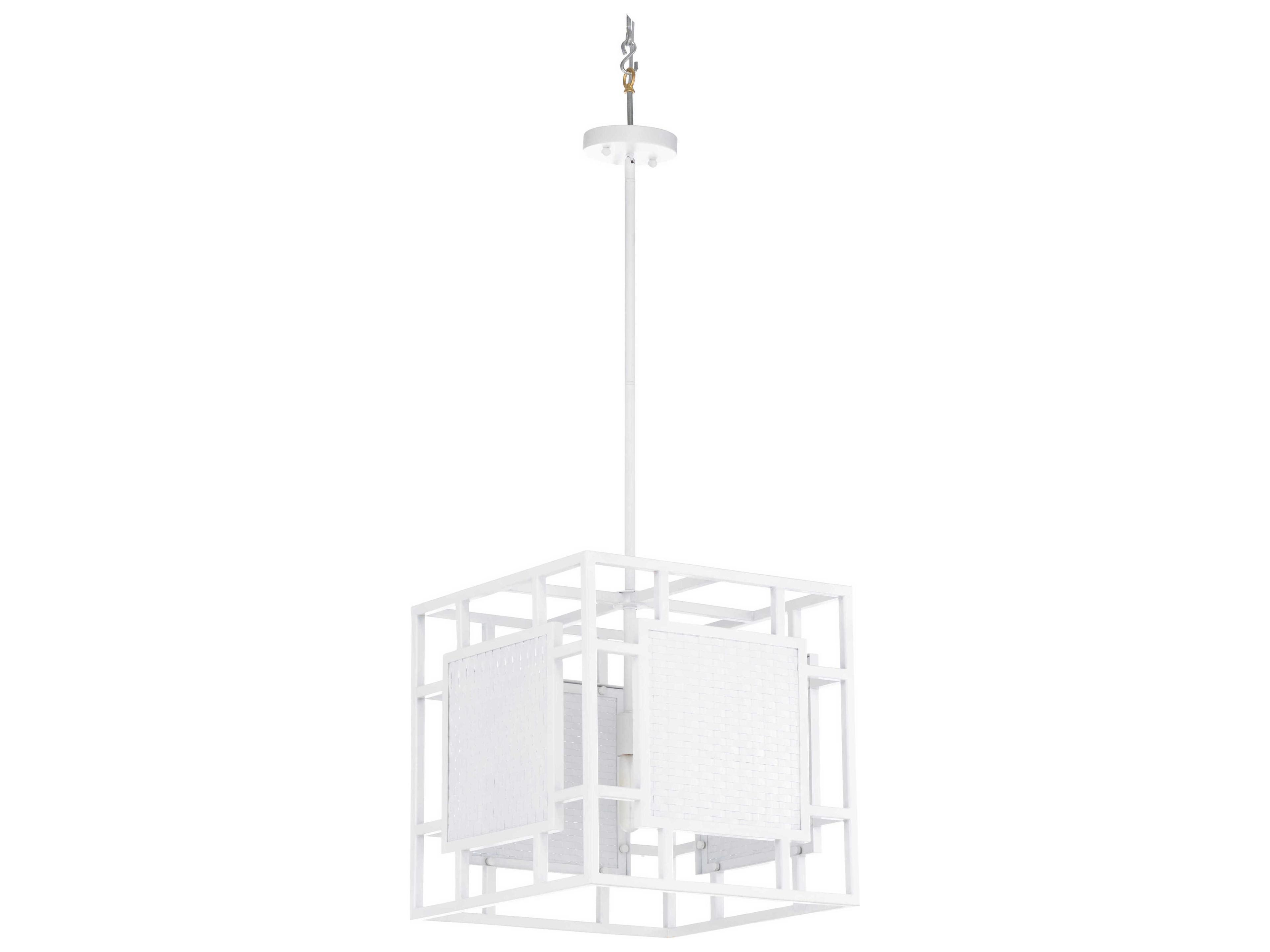 Wildwood Trellis 1-Light Matte White Pendant