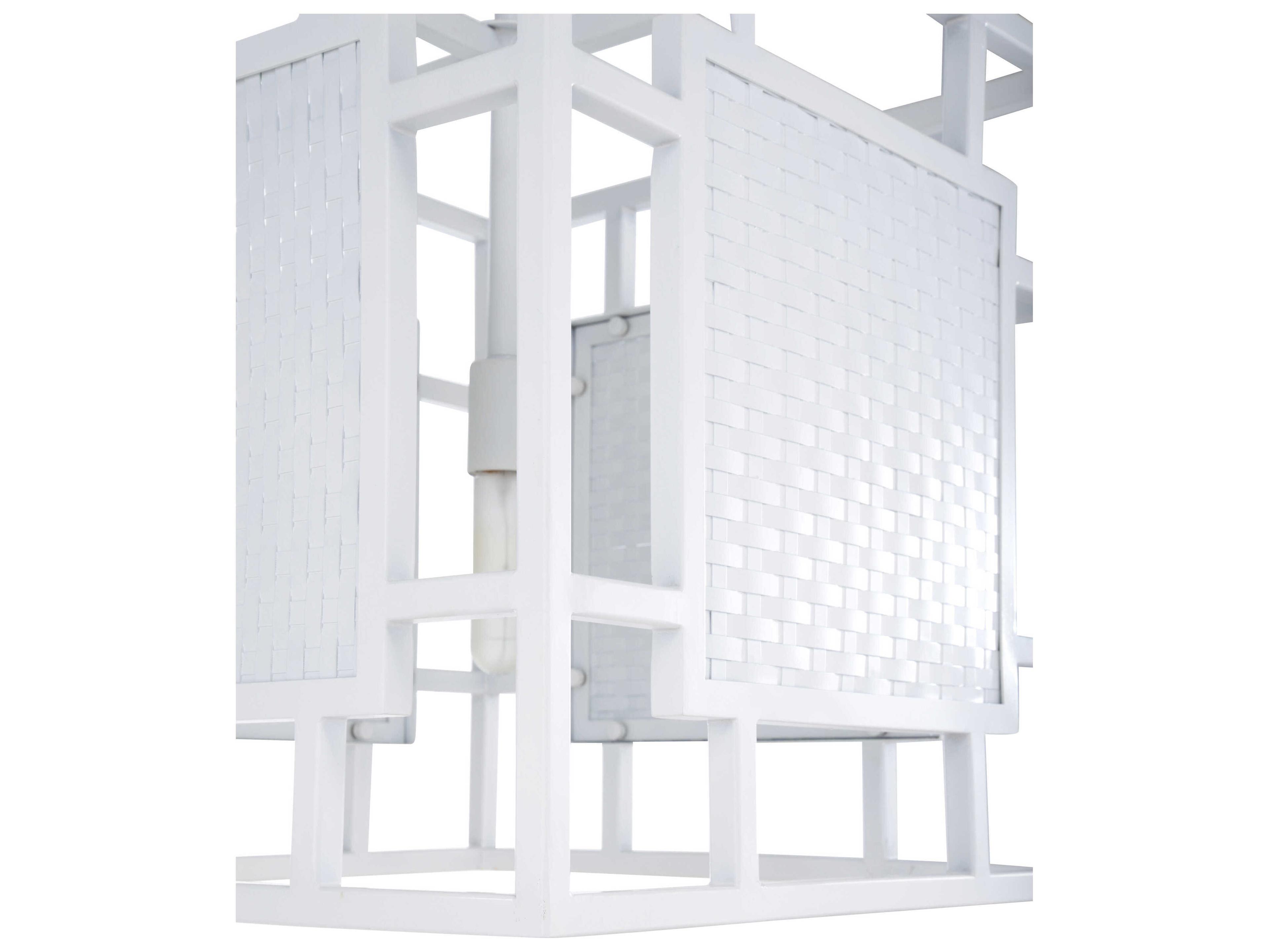 Wildwood Trellis 1-Light Matte White Pendant