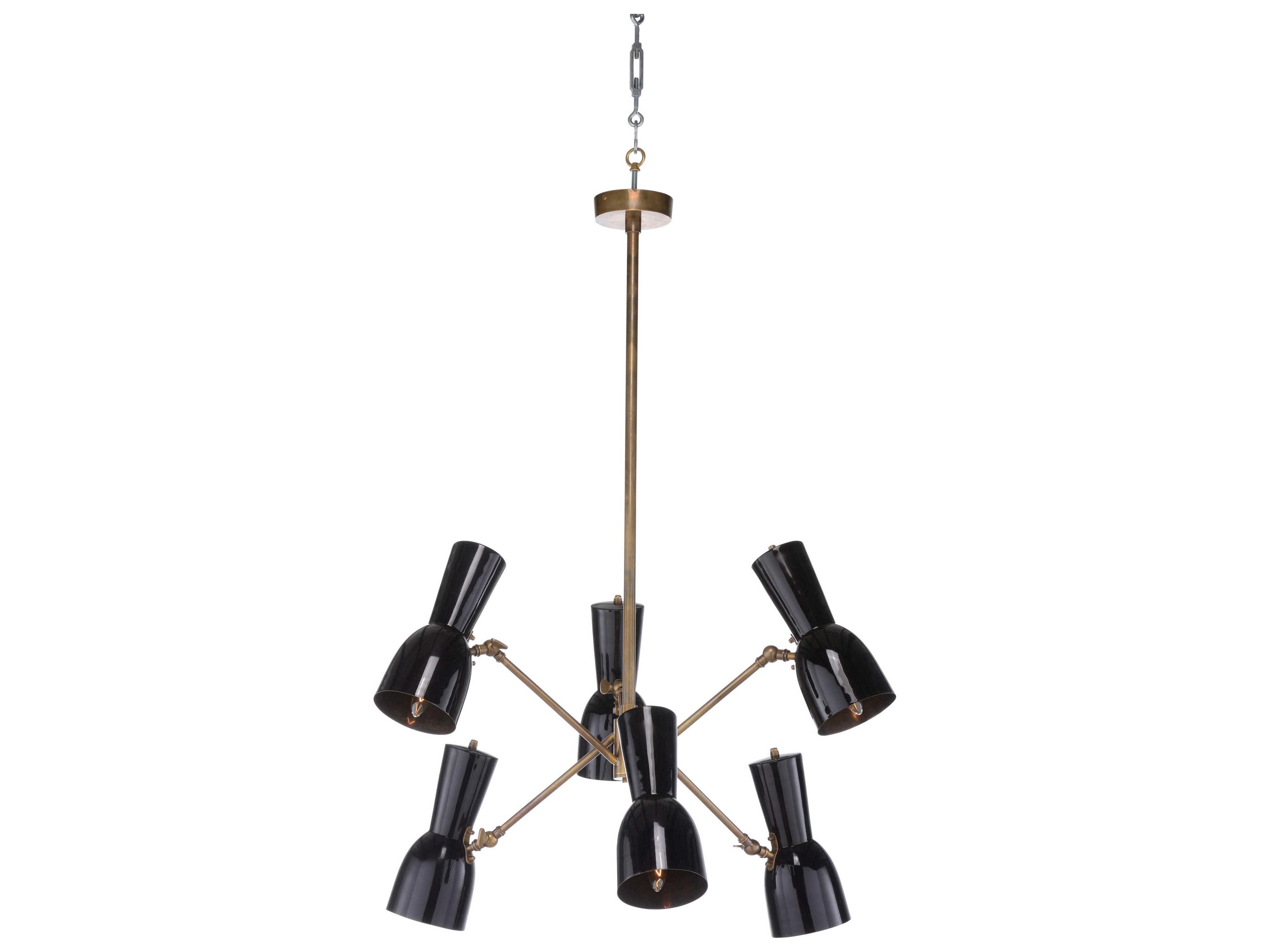 Thayer 6-Light Matte Black Candelabra Chandelier