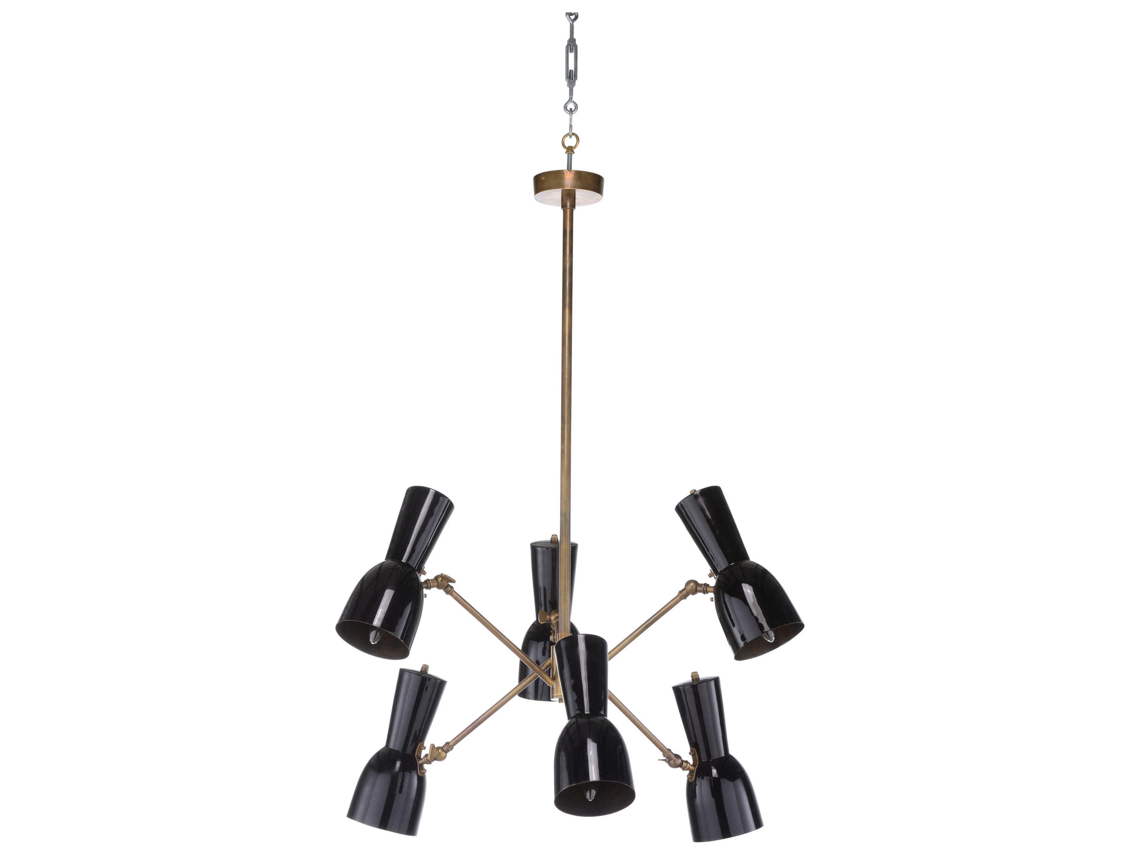 Wildwood Thayer 6-Light Matte Black Candelabra Chandelier