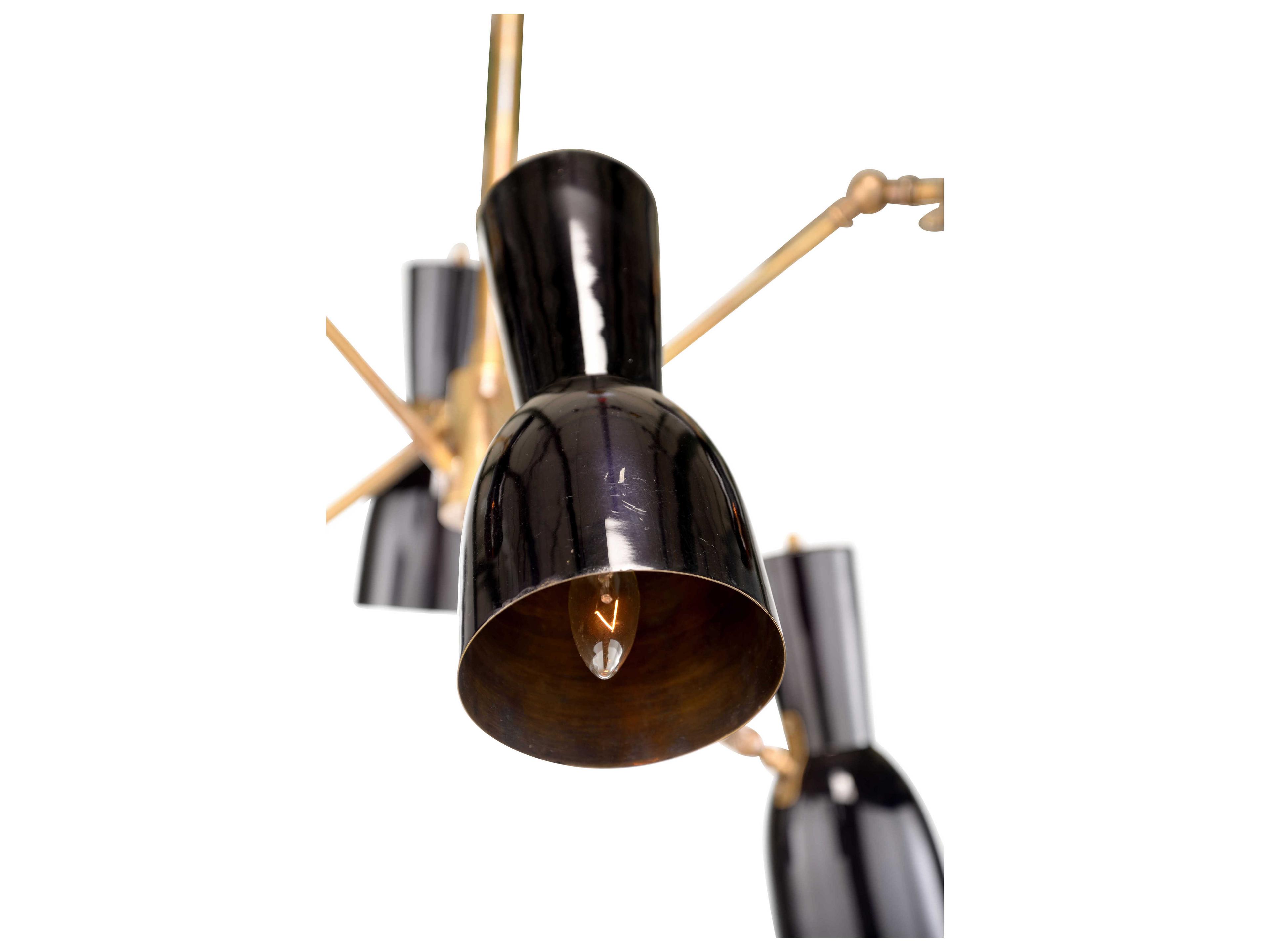 Wildwood Thayer 6-Light Matte Black Candelabra Chandelier