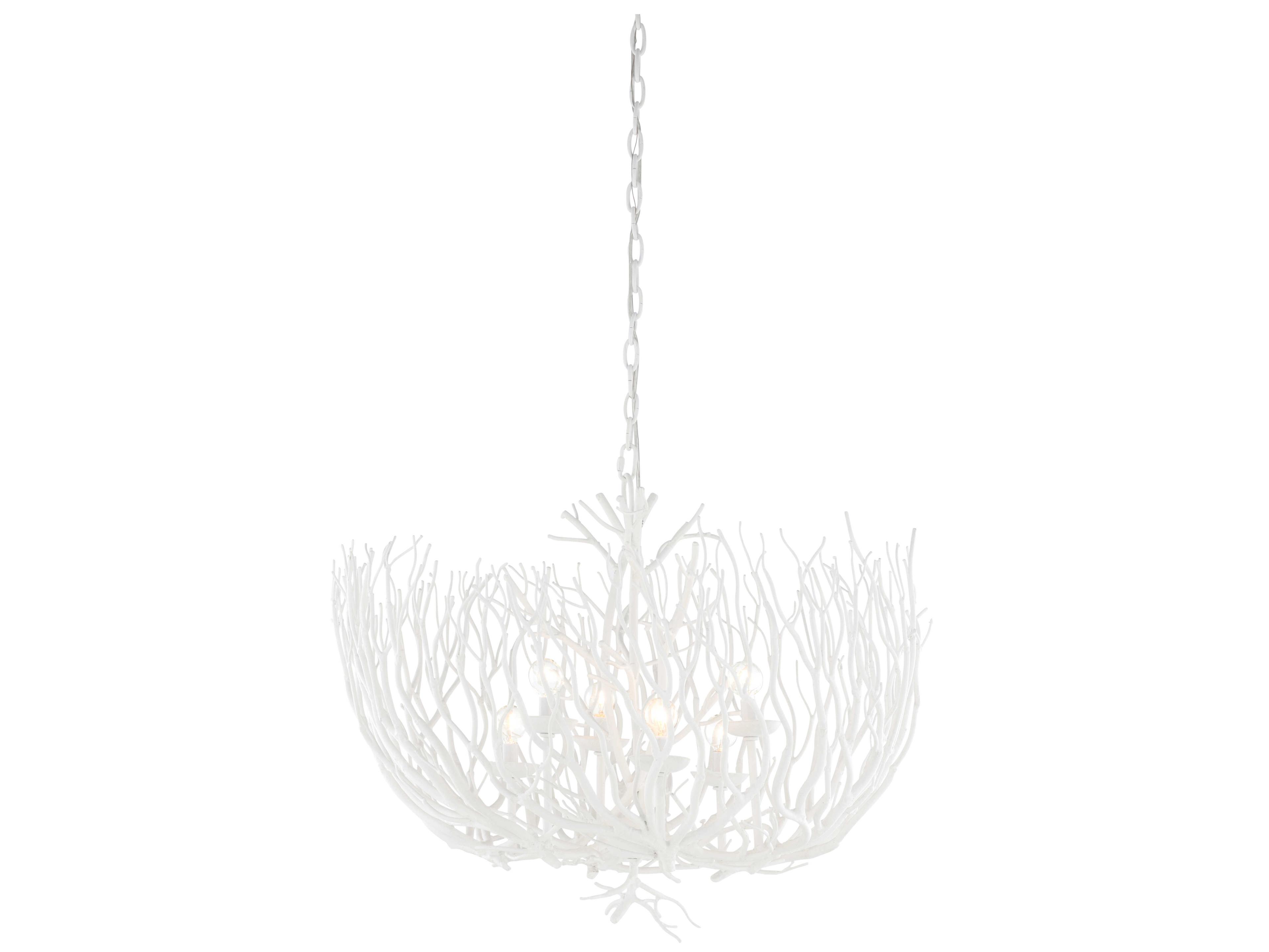 Cora 6-Light White Chandelier