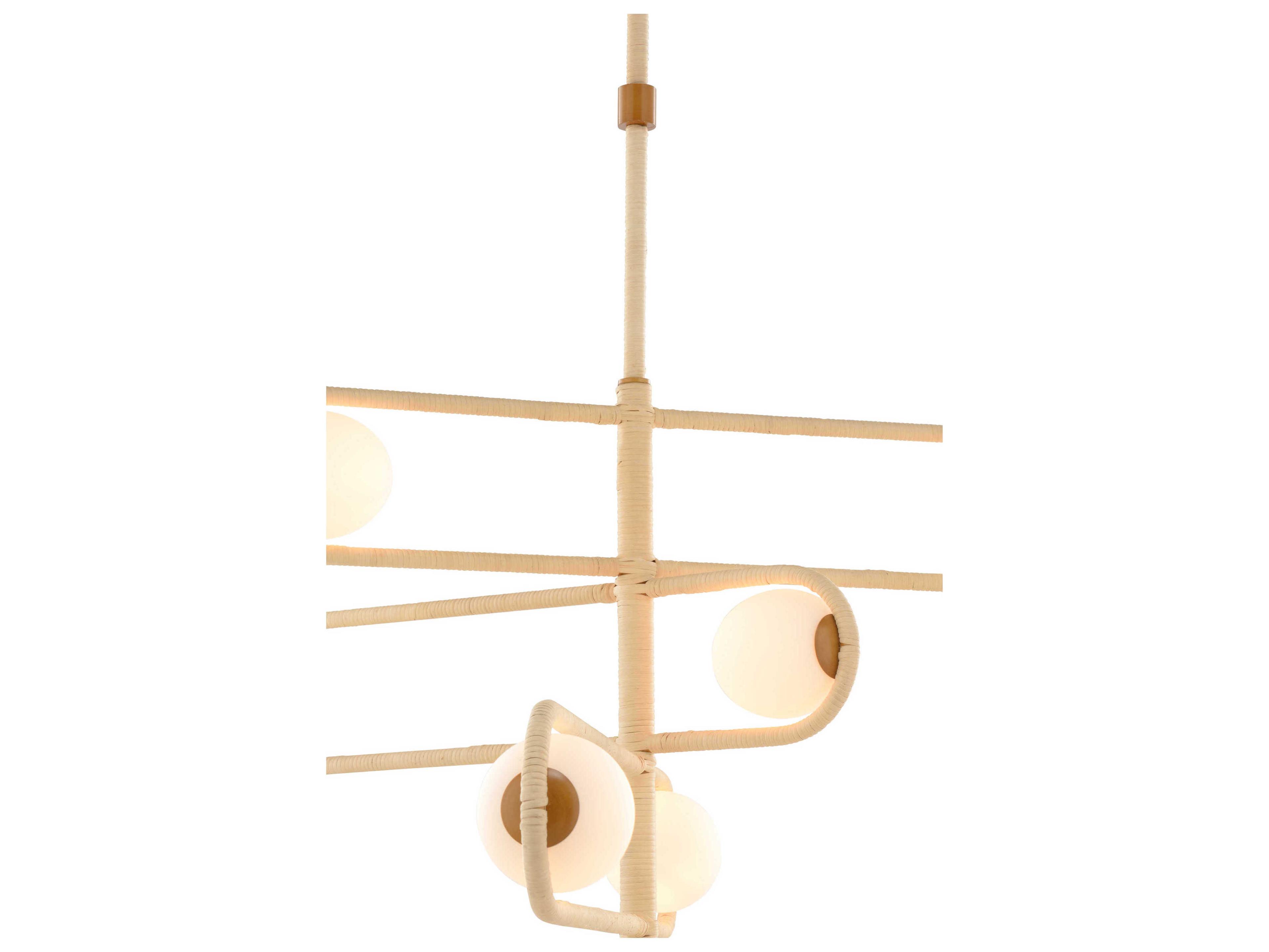 Wildwood Sol 6-Light Natural Milk Brass Globe Chandelier