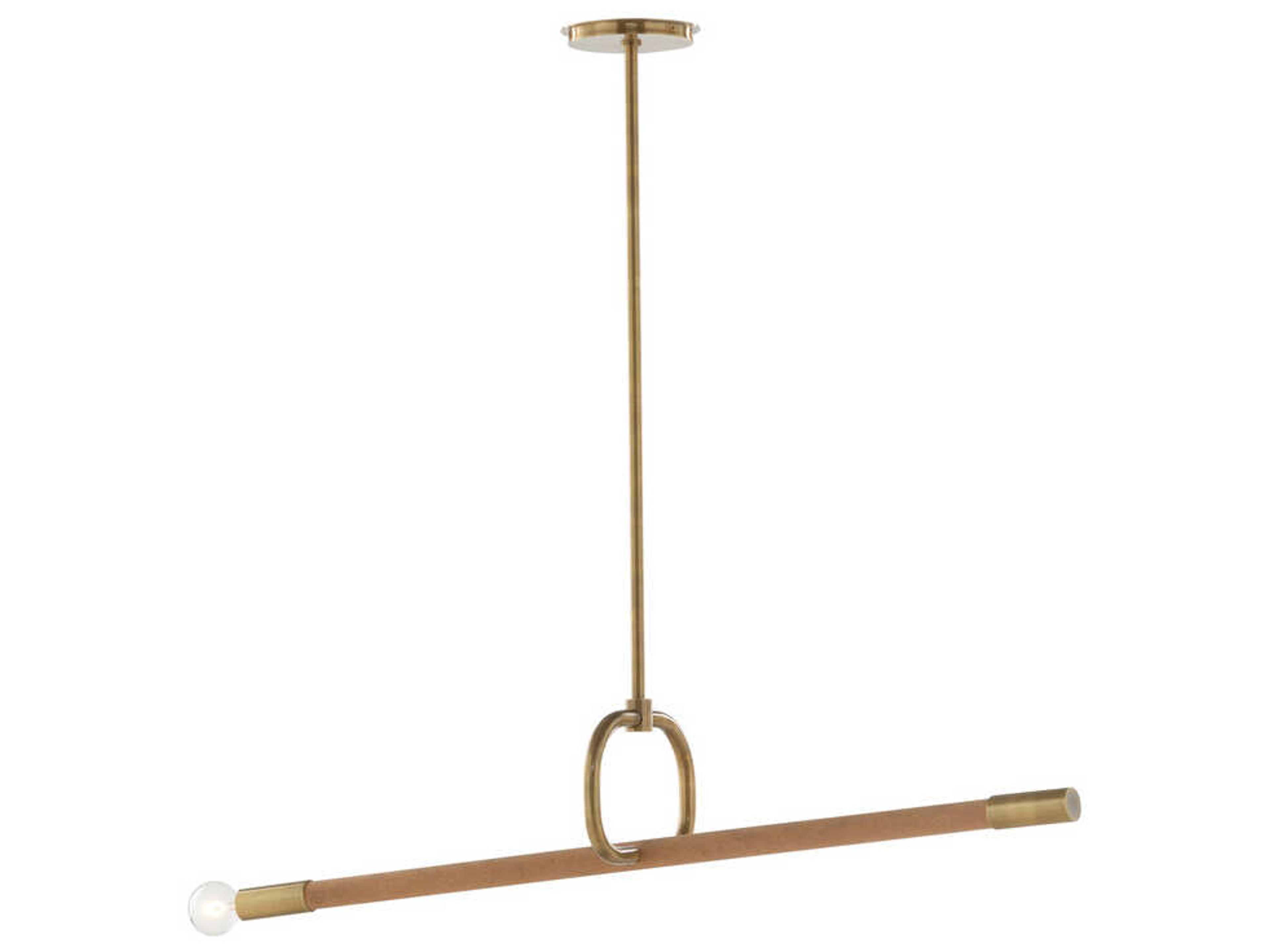 Wildwood Armagnac 1-Light Natural Antique Brass Linear Island Pendant