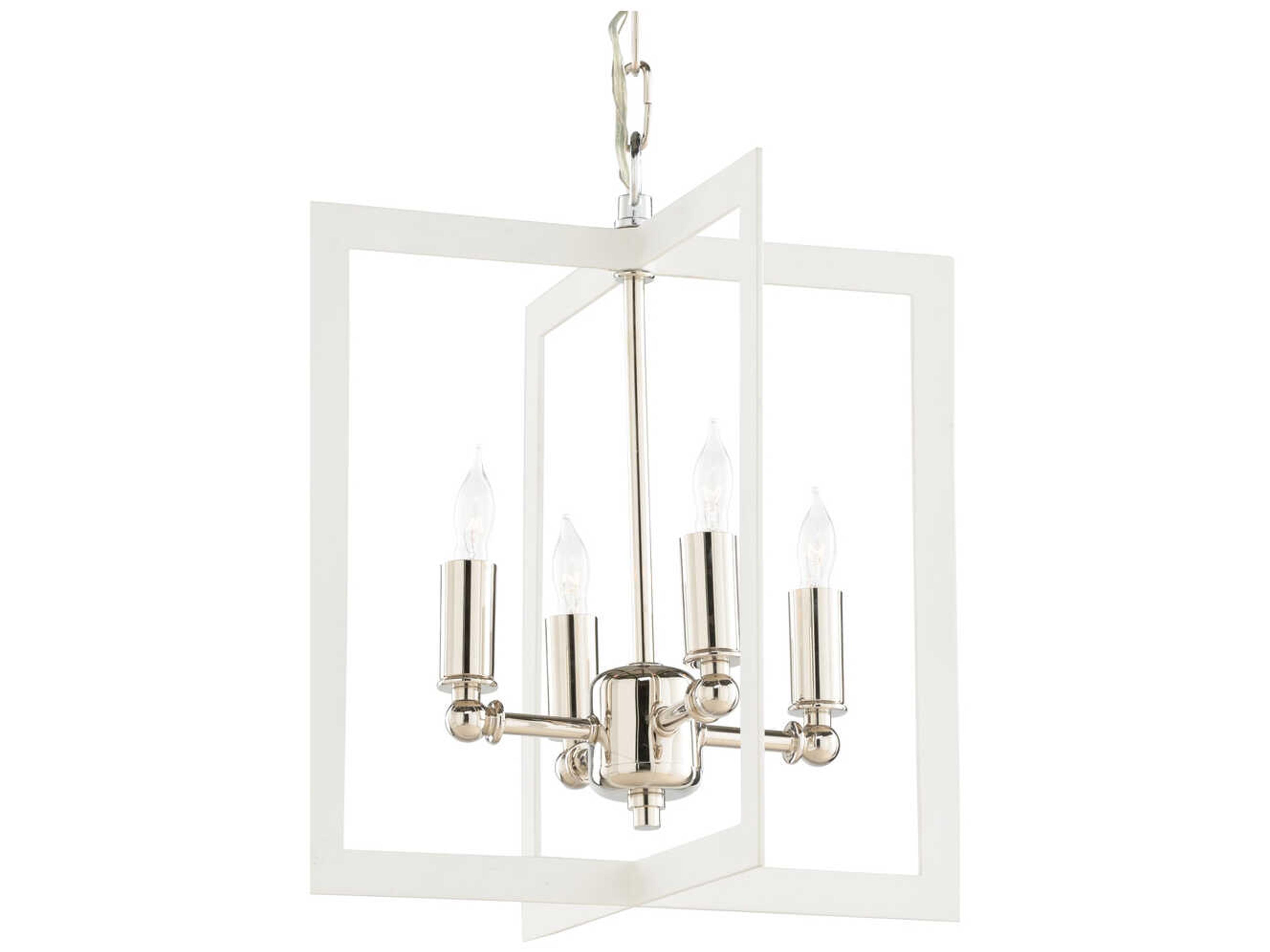 Wildwood 4-Light Matte White Polished Nickel Mini Pendant