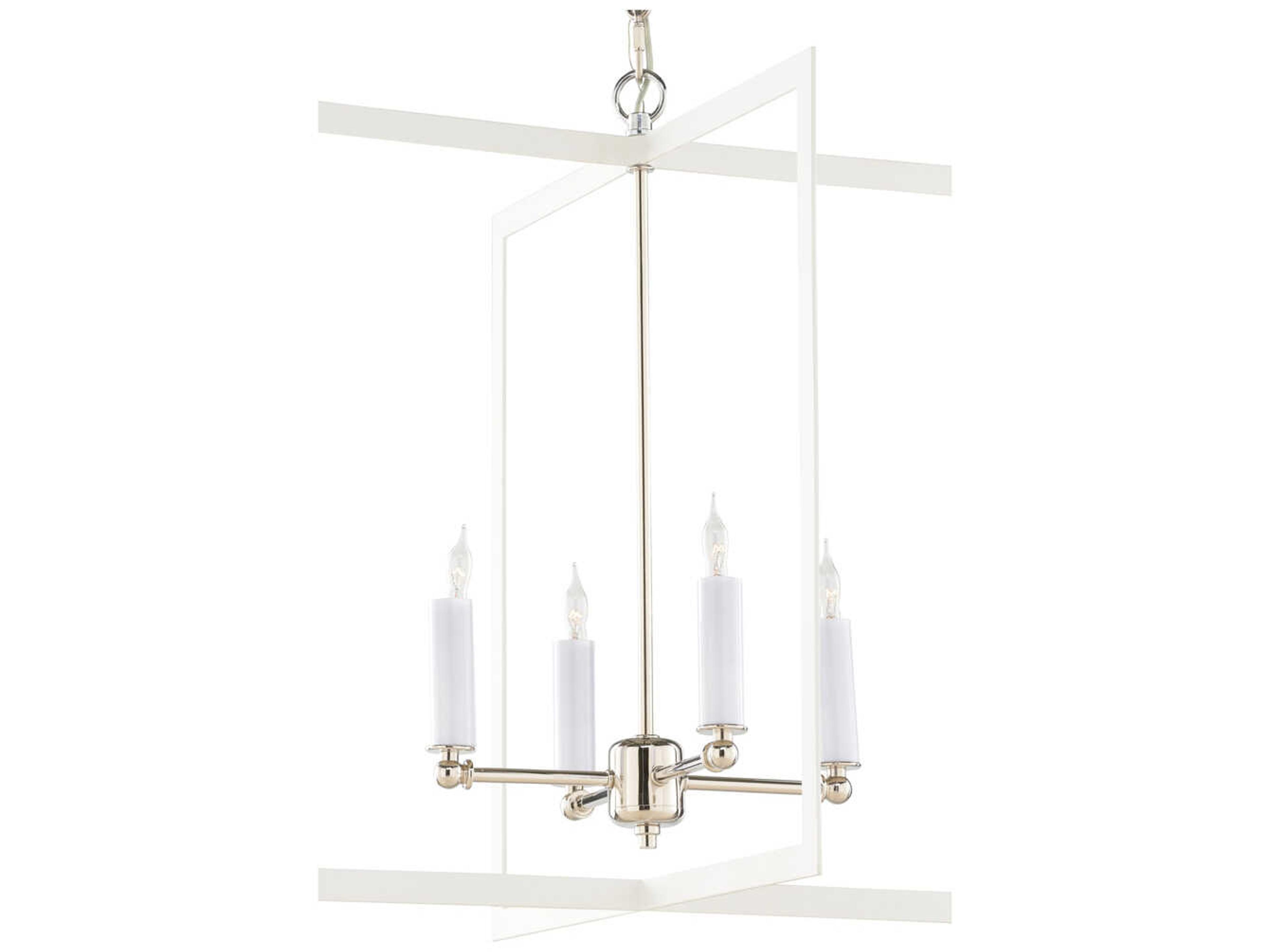 Wildwood 4-Light White Cream Silver Pendant