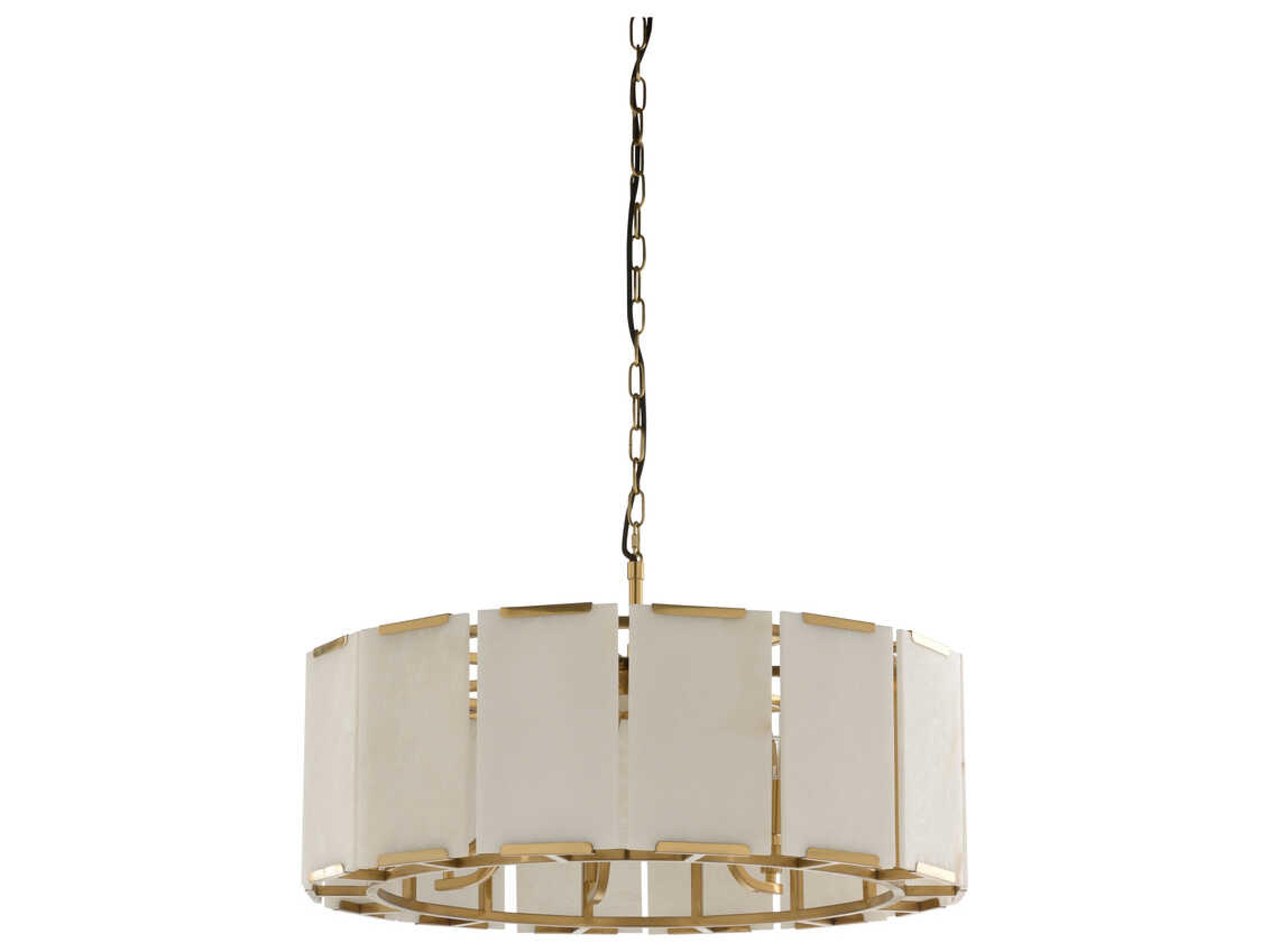 Wildwood Perla 7-Light Antique Brass Drum Chandelier