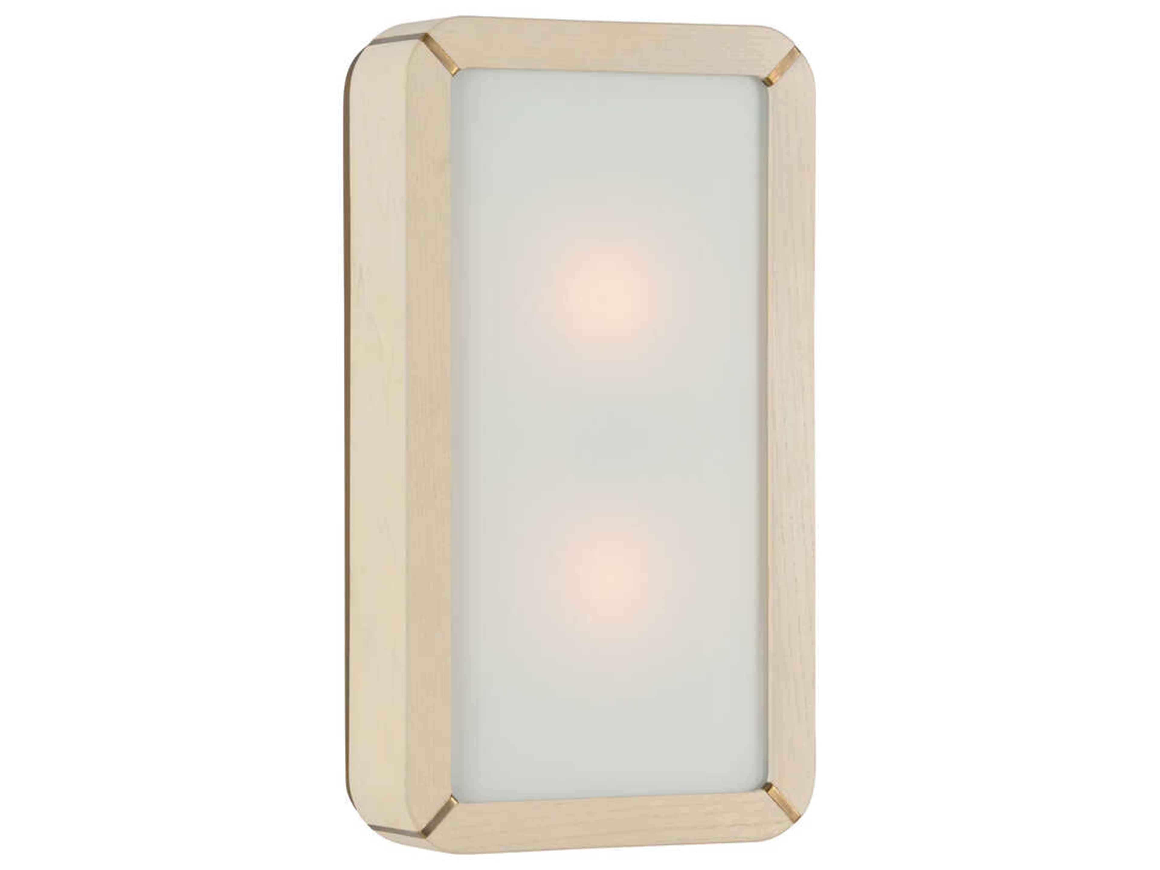 Oak Island 2-Light Taupe Antique Brass Wall Sconce