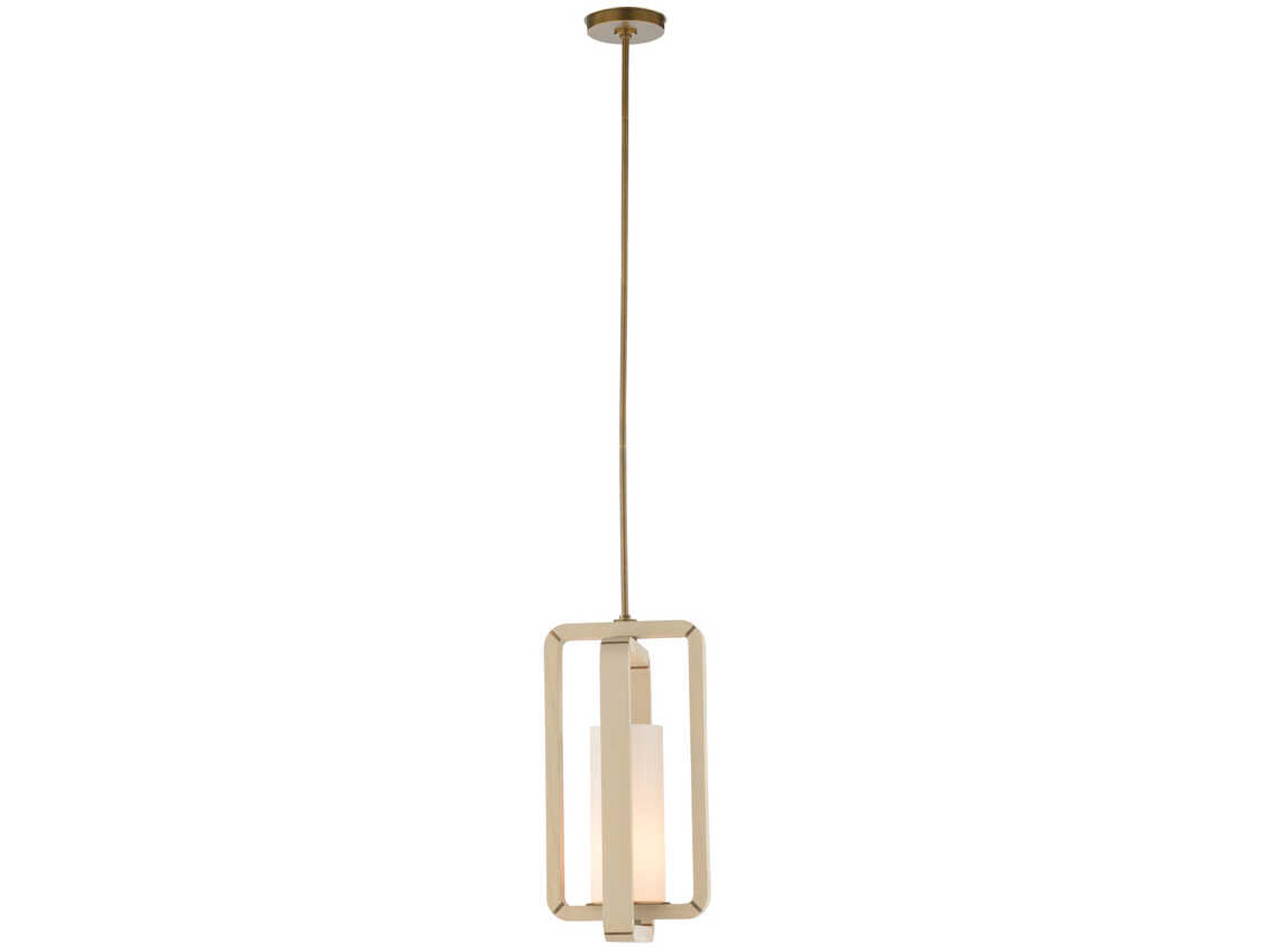 Wildwood Oak Island 1-Light Taupe Antique Brass Mini Pendant