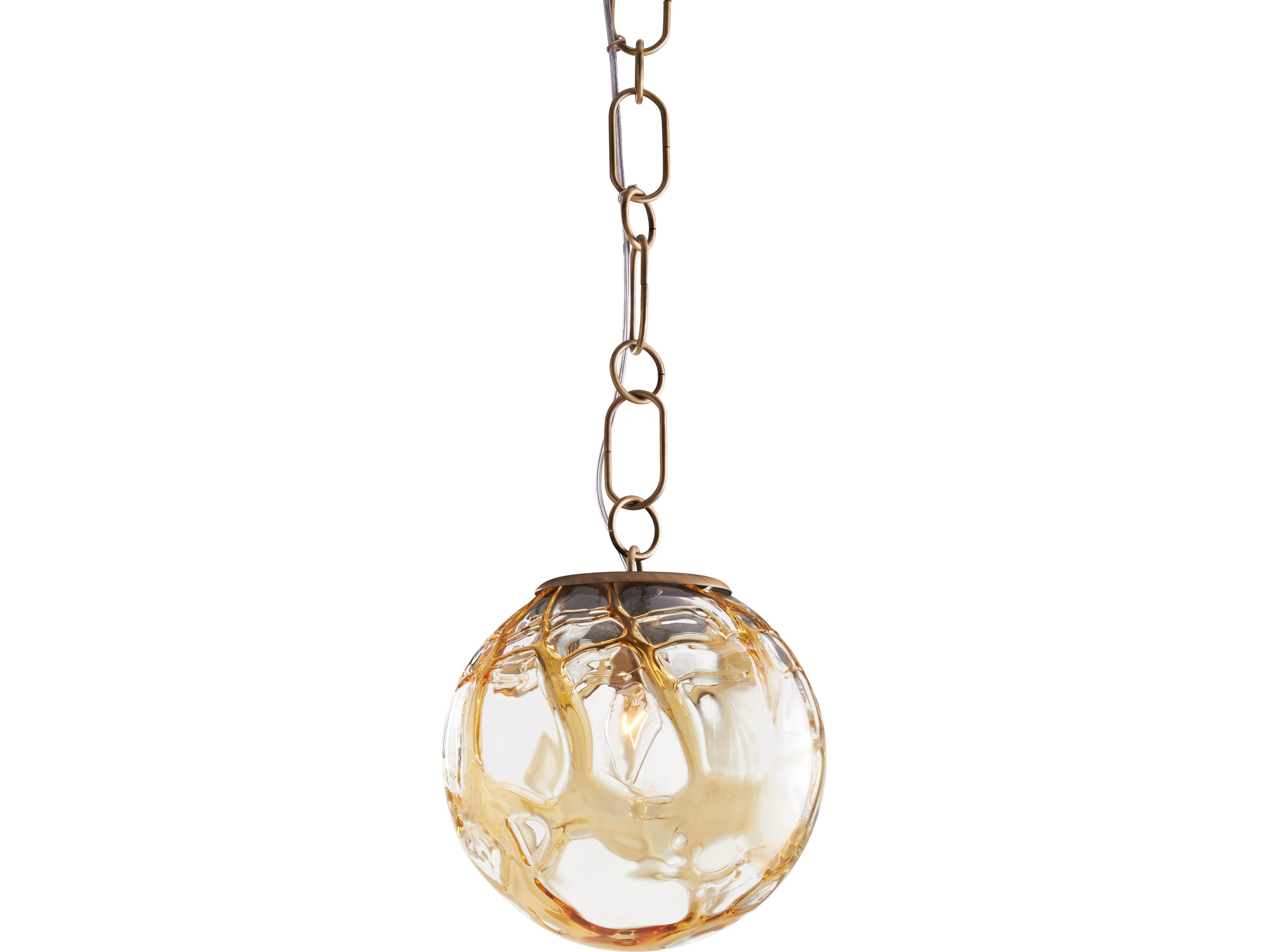 Wildwood 1-Light Brass Globe Mini Pendant