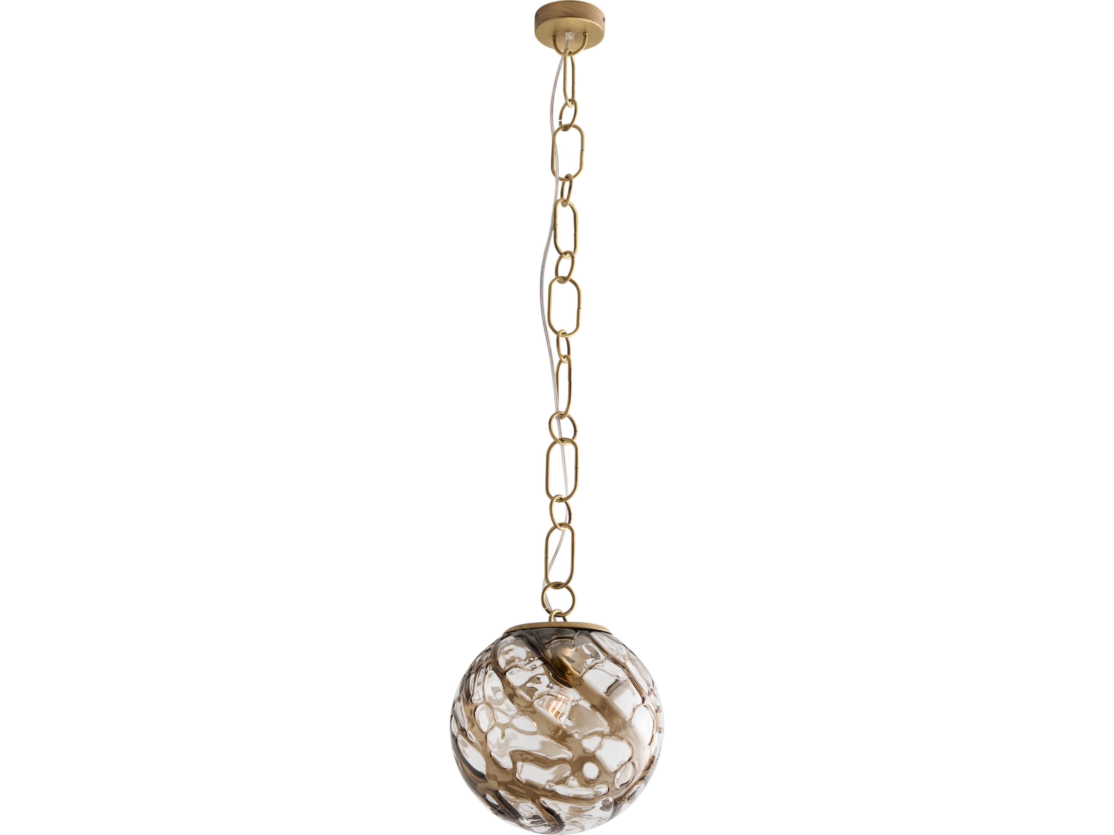 1-Light Black Globe Mini Pendant
