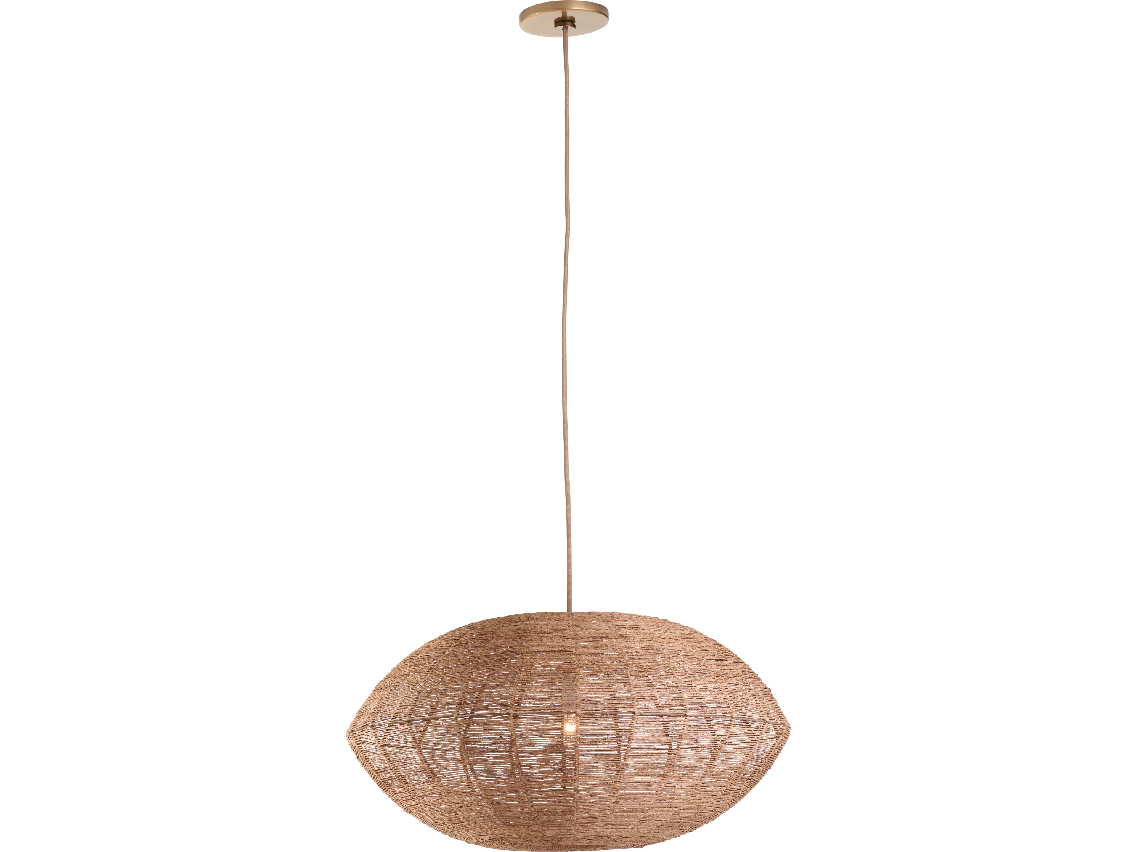 1-Light Natural Brown Pendant