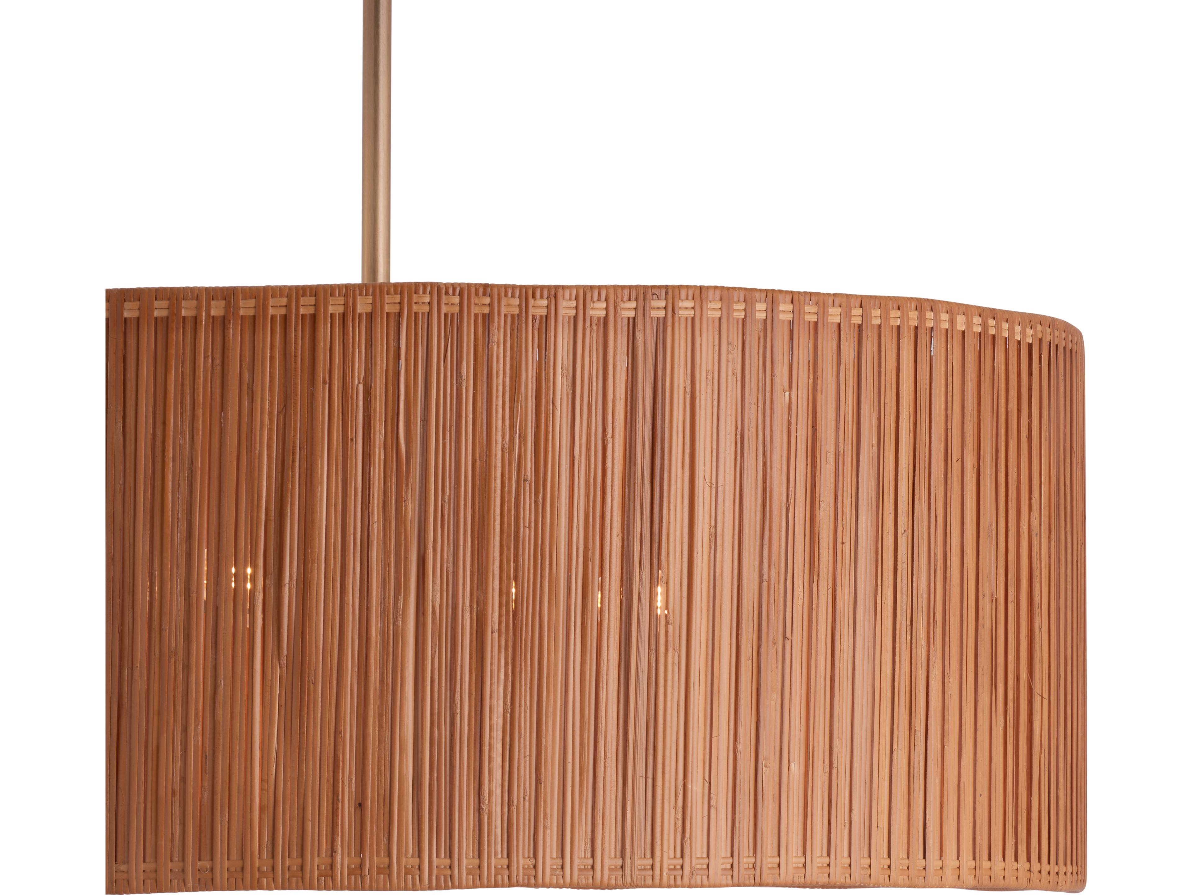 Wildwood 6-Light Natural Brown Drum Pendant